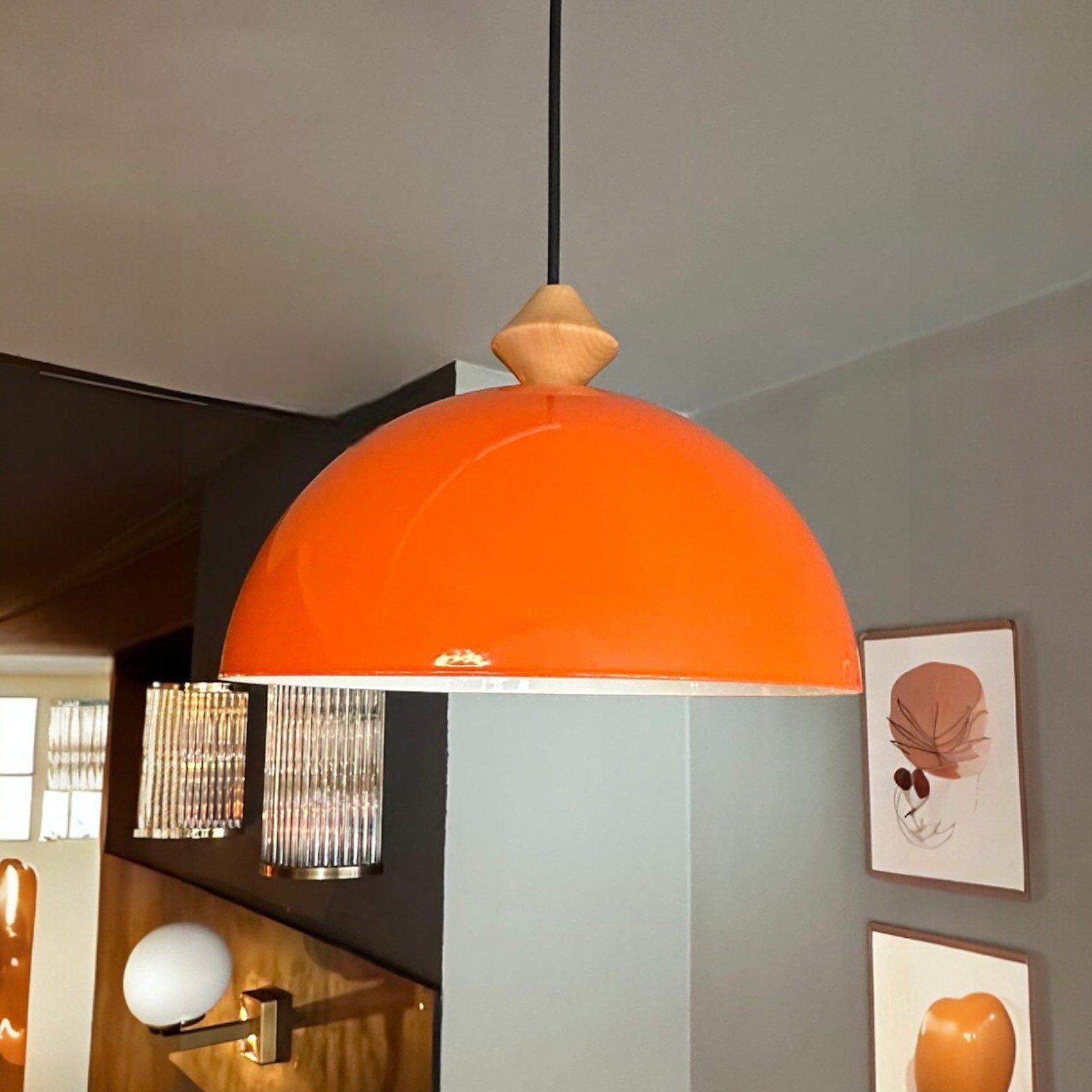 Bamyum Pendelleuchte Pendelleuchte Yimpi Metall Ø30cm, Modern Hängelampe, ohne Leuchtmittel