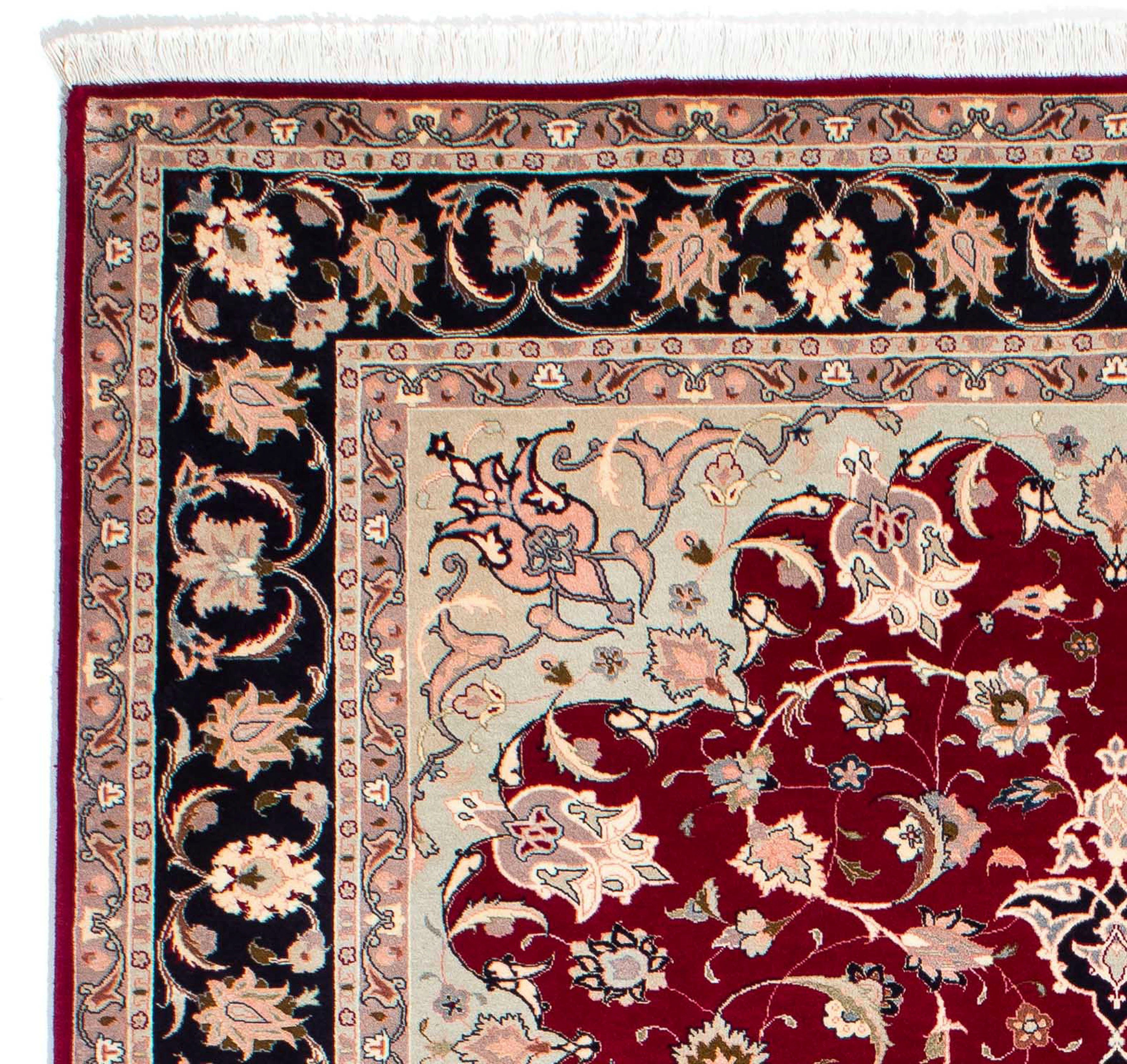 Orientteppich Perser - Täbriz - Wohnzimmer, dunkelrot, x Zertifikat morgenland, 172 mm, Royal Handgeknüpft, - - cm mit rechteckig, 240 Einzelstück 7 Höhe