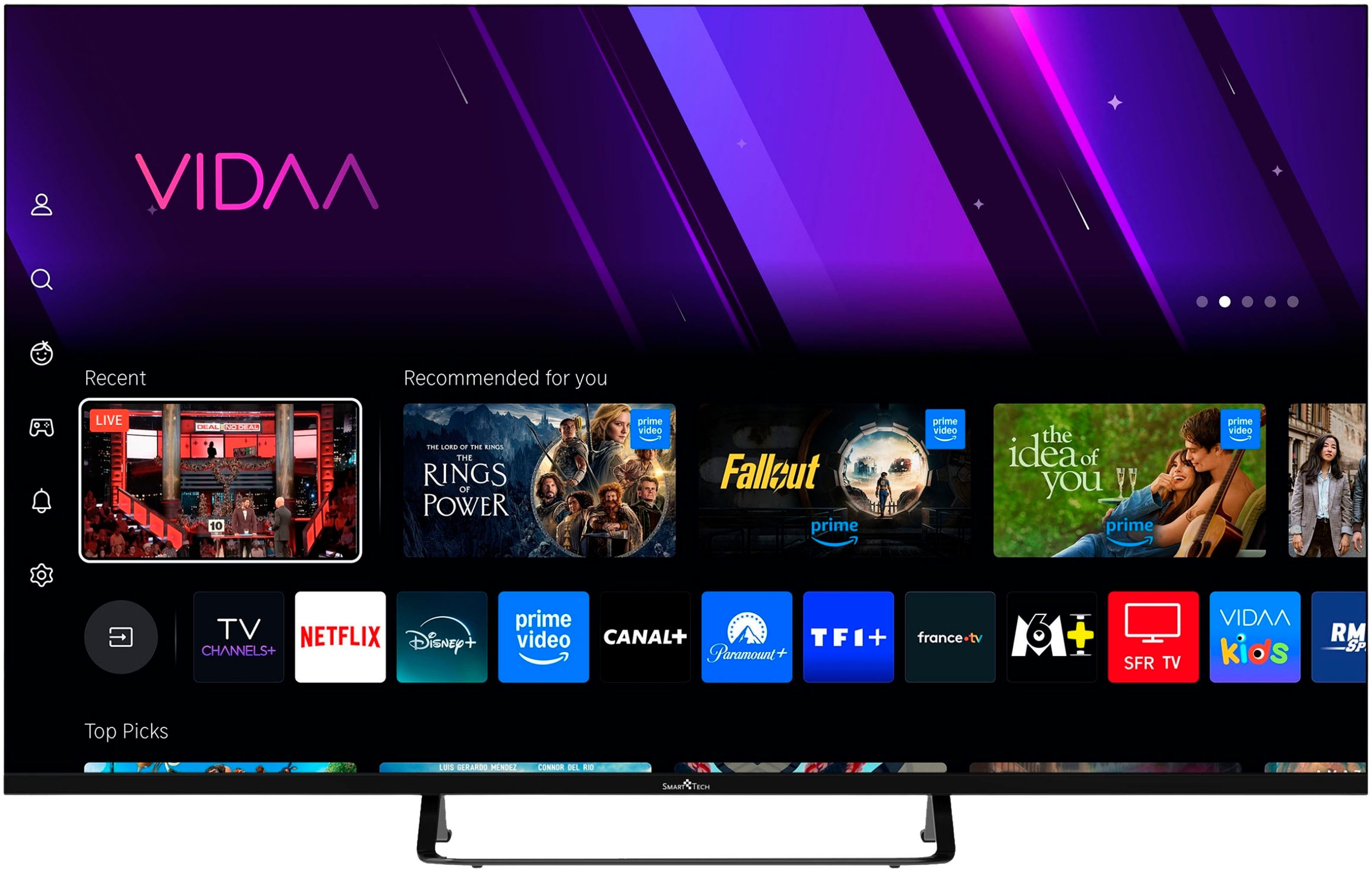 Smart Tech 43QV02V QLED-Fernseher (108 cm/43 Zoll, 4K Ultra HD, Smart-TV)