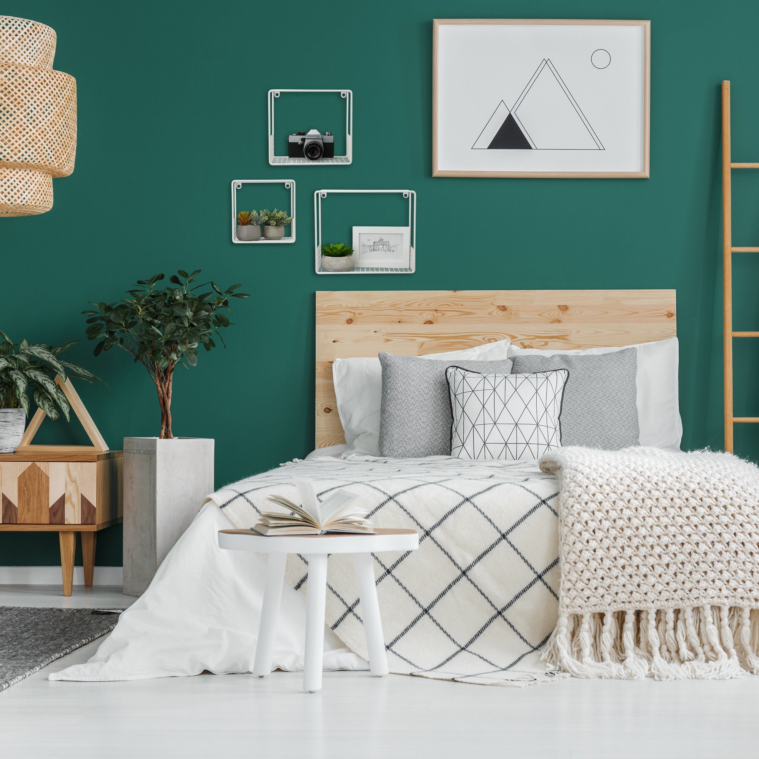 relaxdays Wandregal Gitter Wandregal im 3er günstig online kaufen