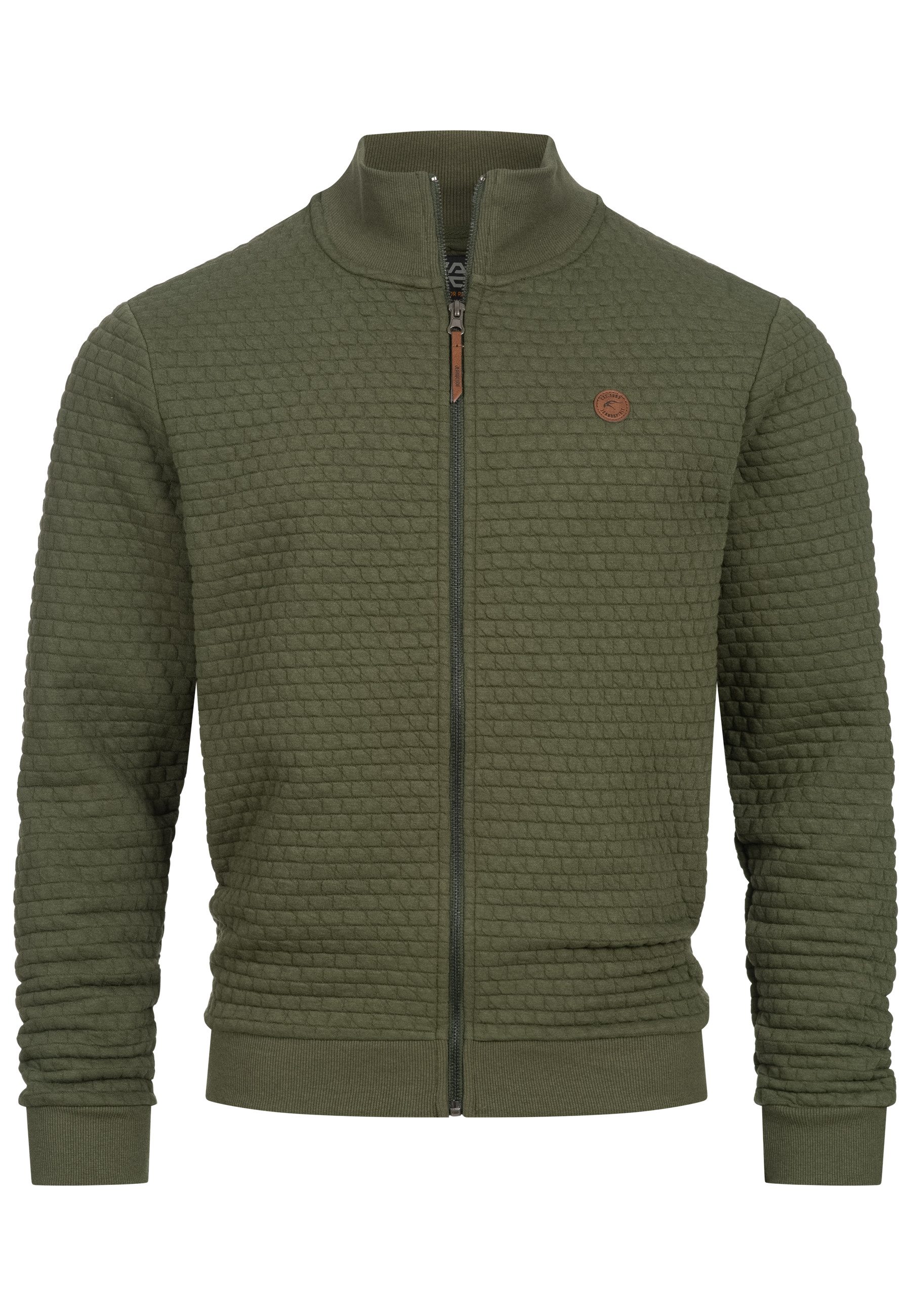Indicode Sweatjacke Herren Bermie Herrenjacke Reißverschluss mit strukturie günstig online kaufen