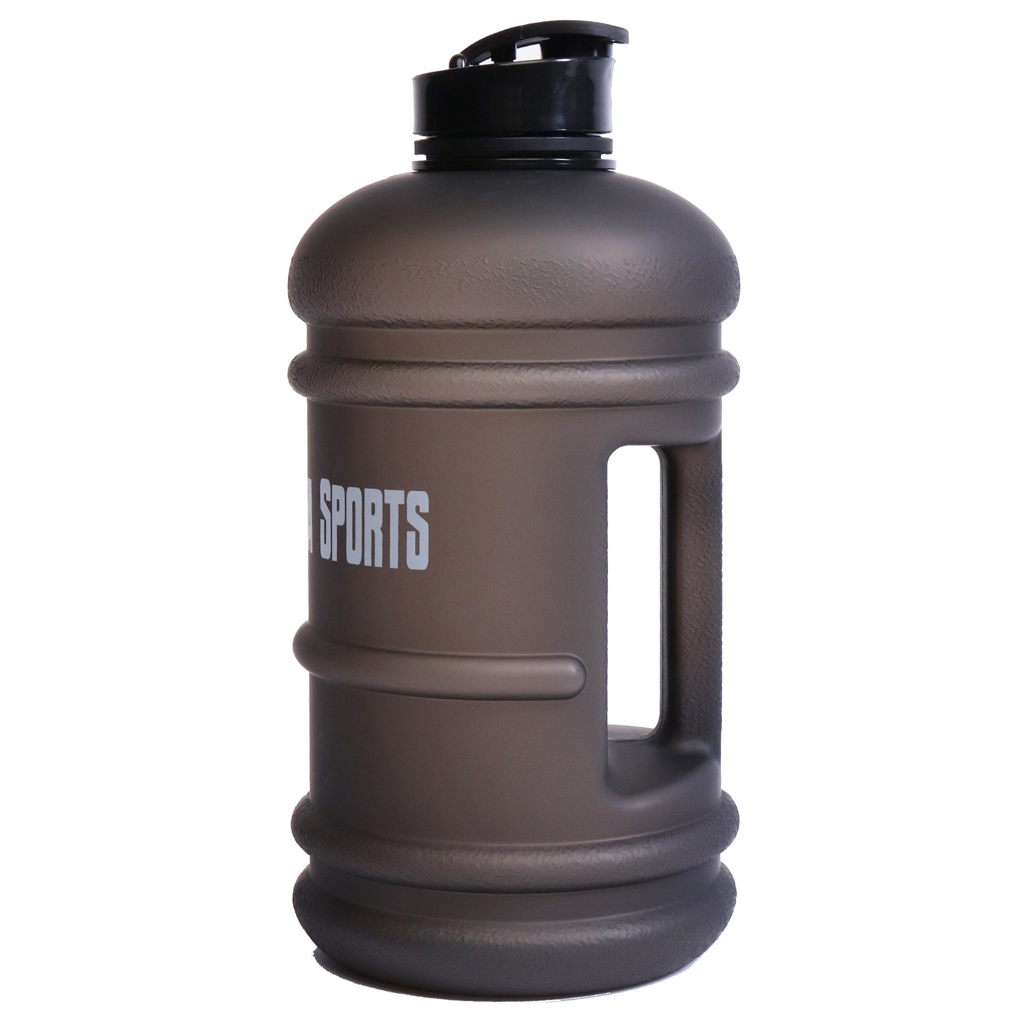 Sportflasche Gallone, Griff, mit Auslaufsichere, Liter, SPORTS Schwarz GORILLA Trinkflasche 2,2 BPA-Frei,