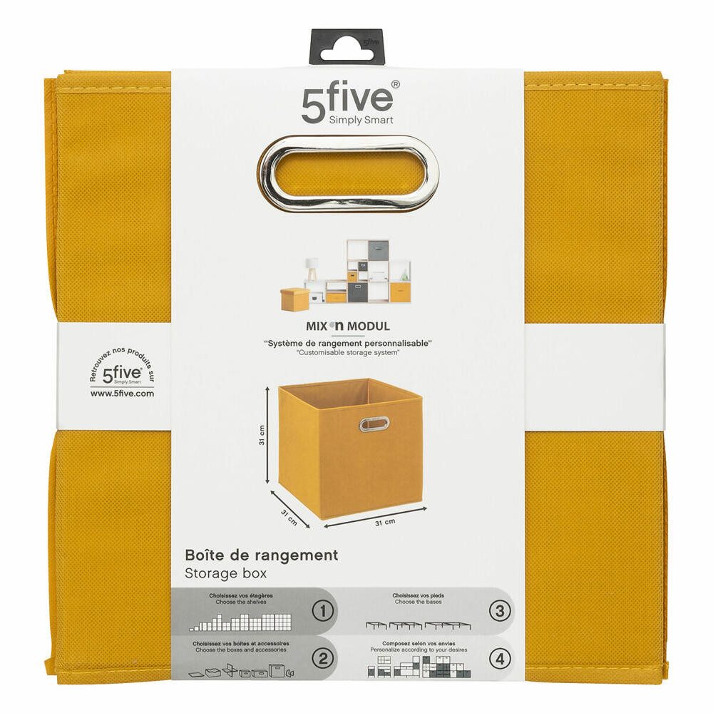 5five Simply Smart Aufbewahrungskorb Mix N Modul, Senfgelb, 31x31 cm