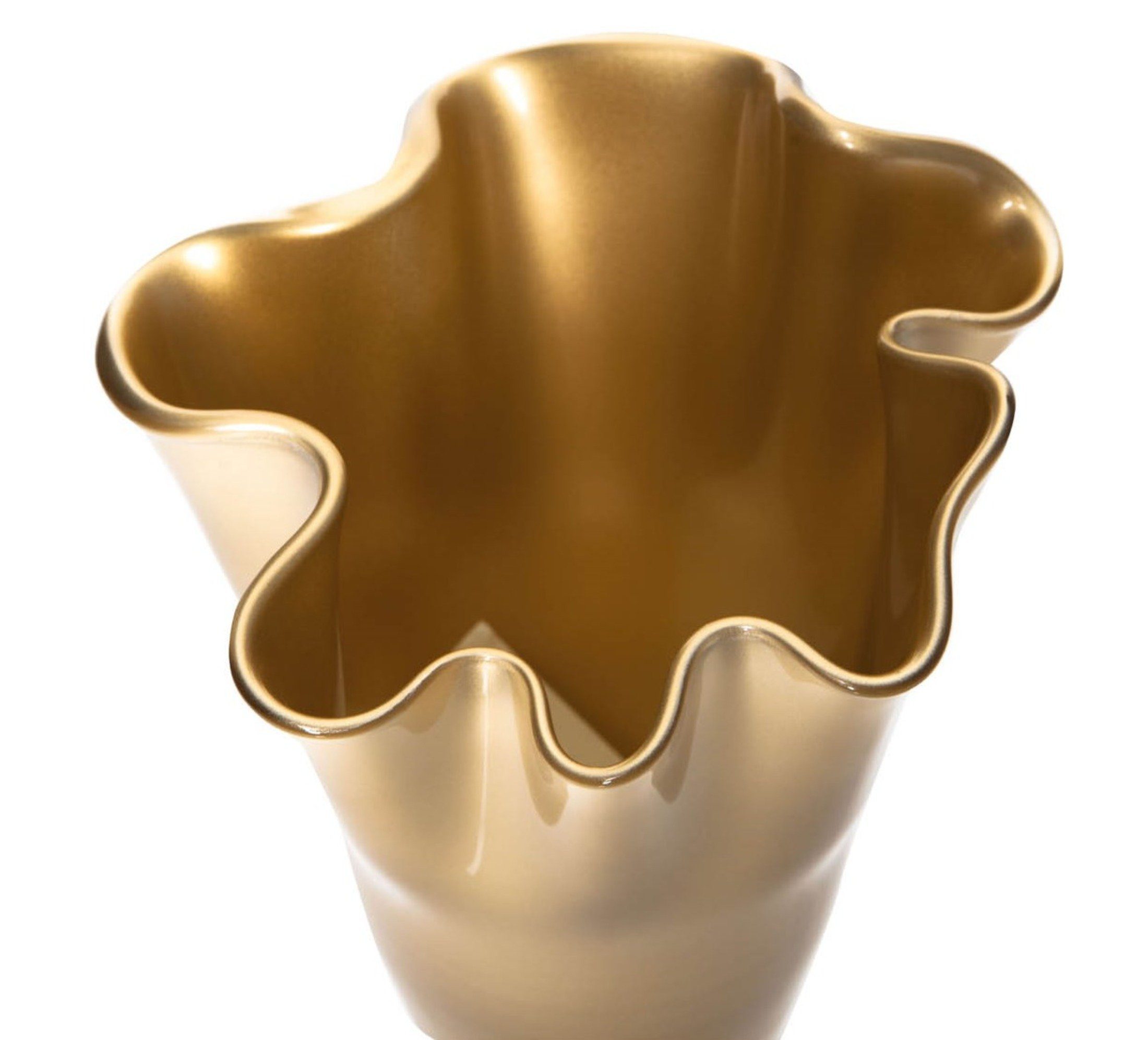 St., 1 metallic Glasvase gold Glasvase), Tischvase (1 Home 1x Collection in Europa, mundgeblasene Stück, Handgefertigt Premiumqualität Signature in