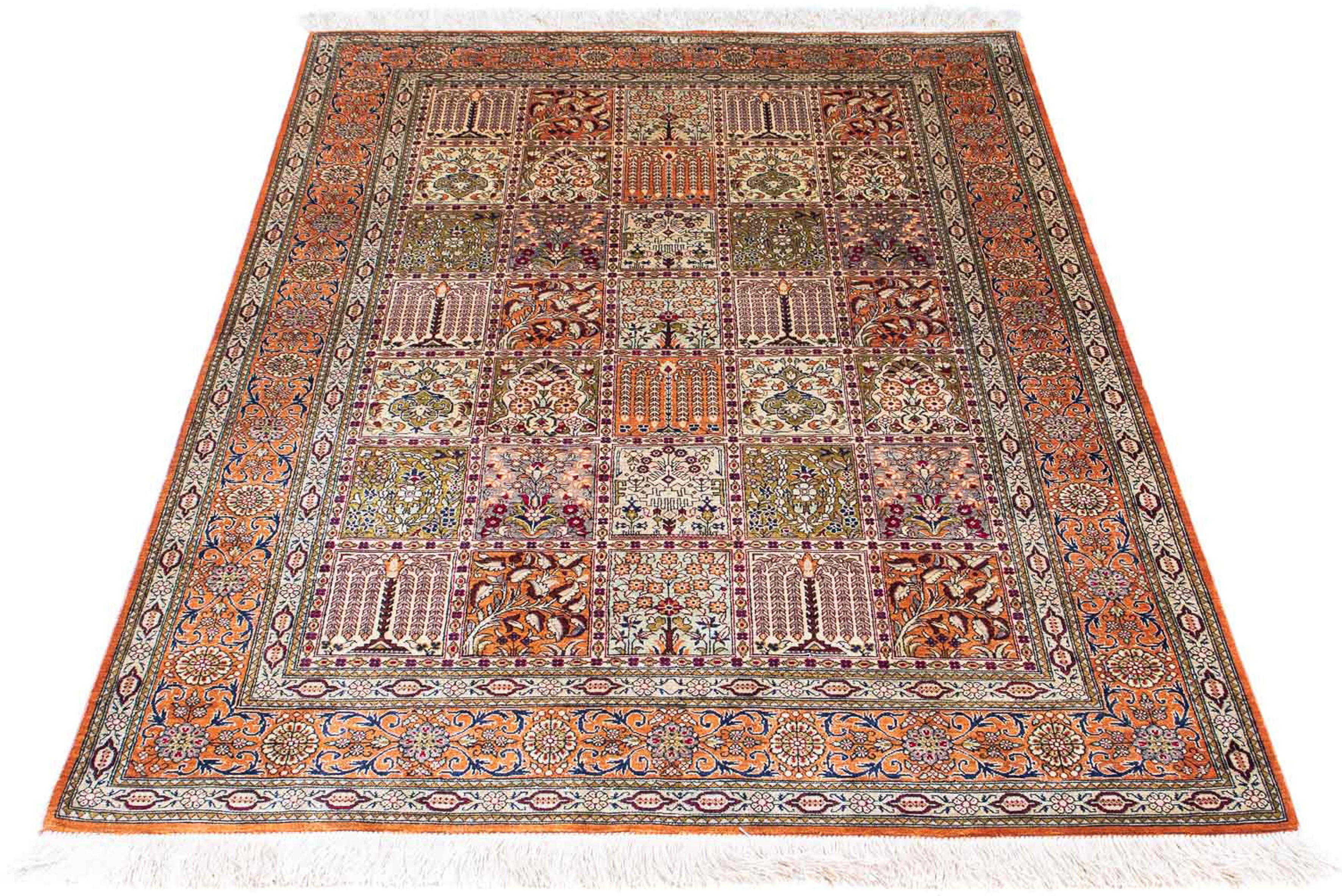 Orientteppich Perser - Ghom - 150 x 97 cm - mehrfarbig, morgenland, rechteckig, Höhe: 10 mm, Wohnzimmer, Handgeknüpft, Einzelstück mit Zertifikat