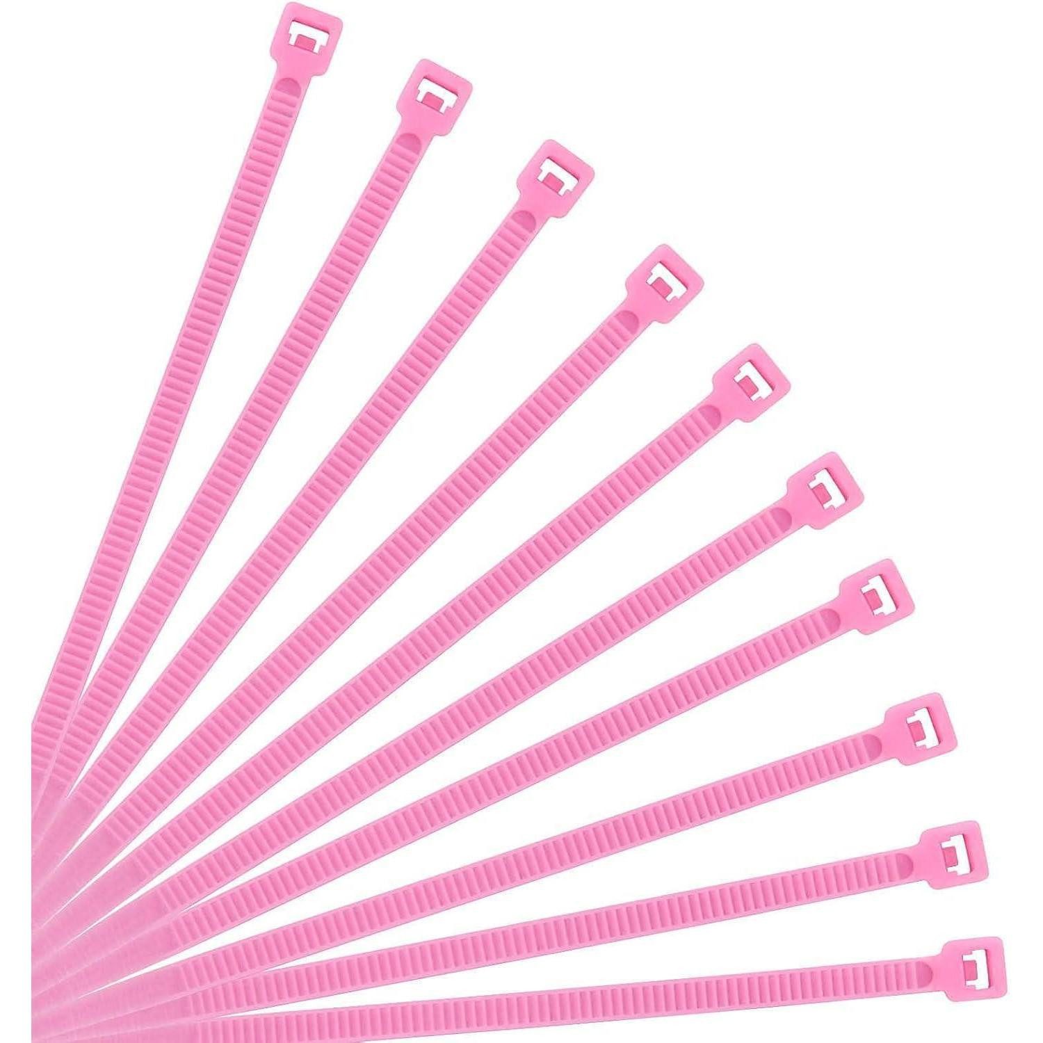 LuxusKollektion Kabelbinder Kabelbinder 500 Stück selbstsichernd UV beständig 200mm x 3.6mm Rosa (500-St)