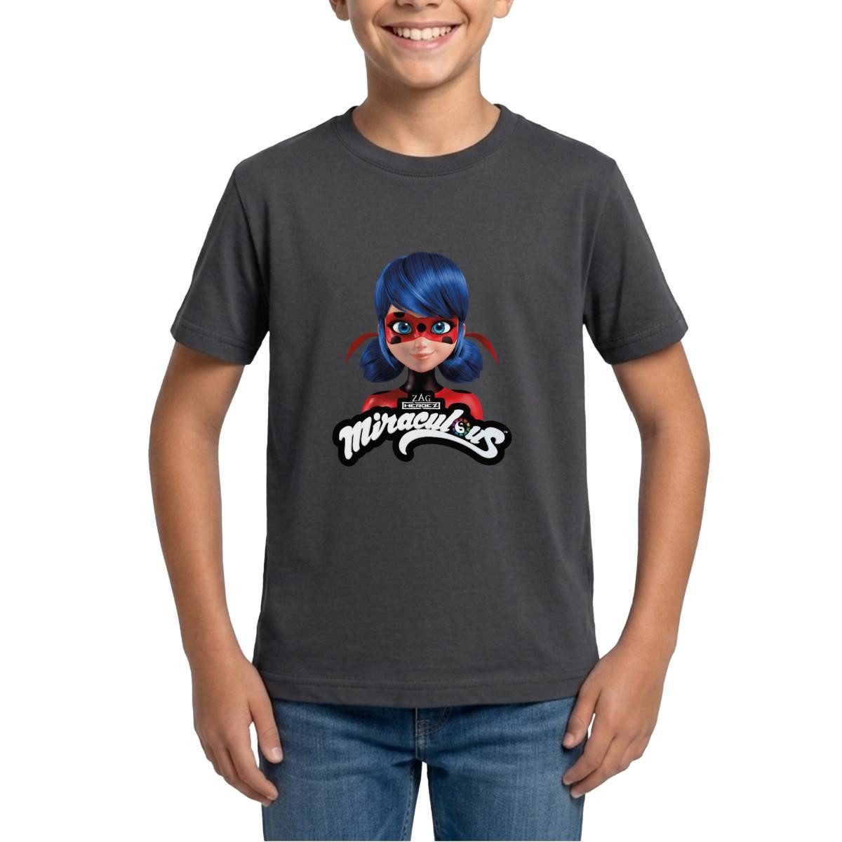 T-Shirt Miraculous Ladybug Mit Logo Teenager T-Shirt