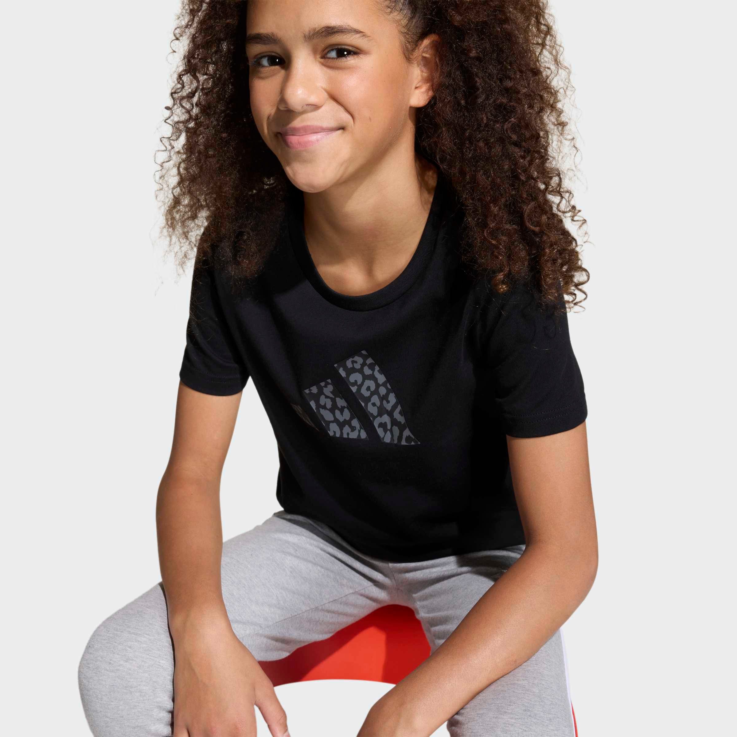 adidas Sportswear T-Shirt JUNIOR GIRLS ANIMAL PRINT GRAPHIC