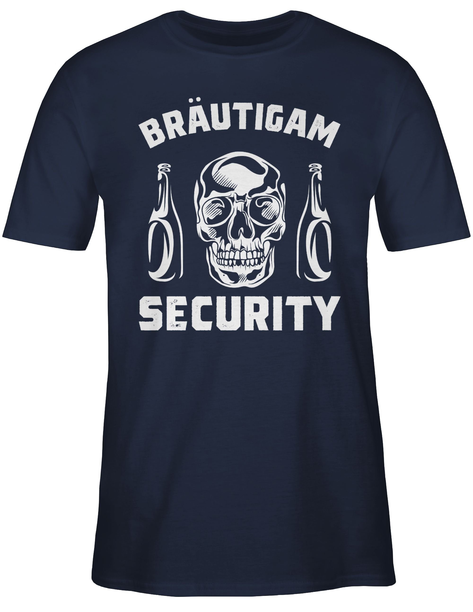 Shirtracer T-Shirt Bräutigam Security Totenkopf JGA günstig online kaufen