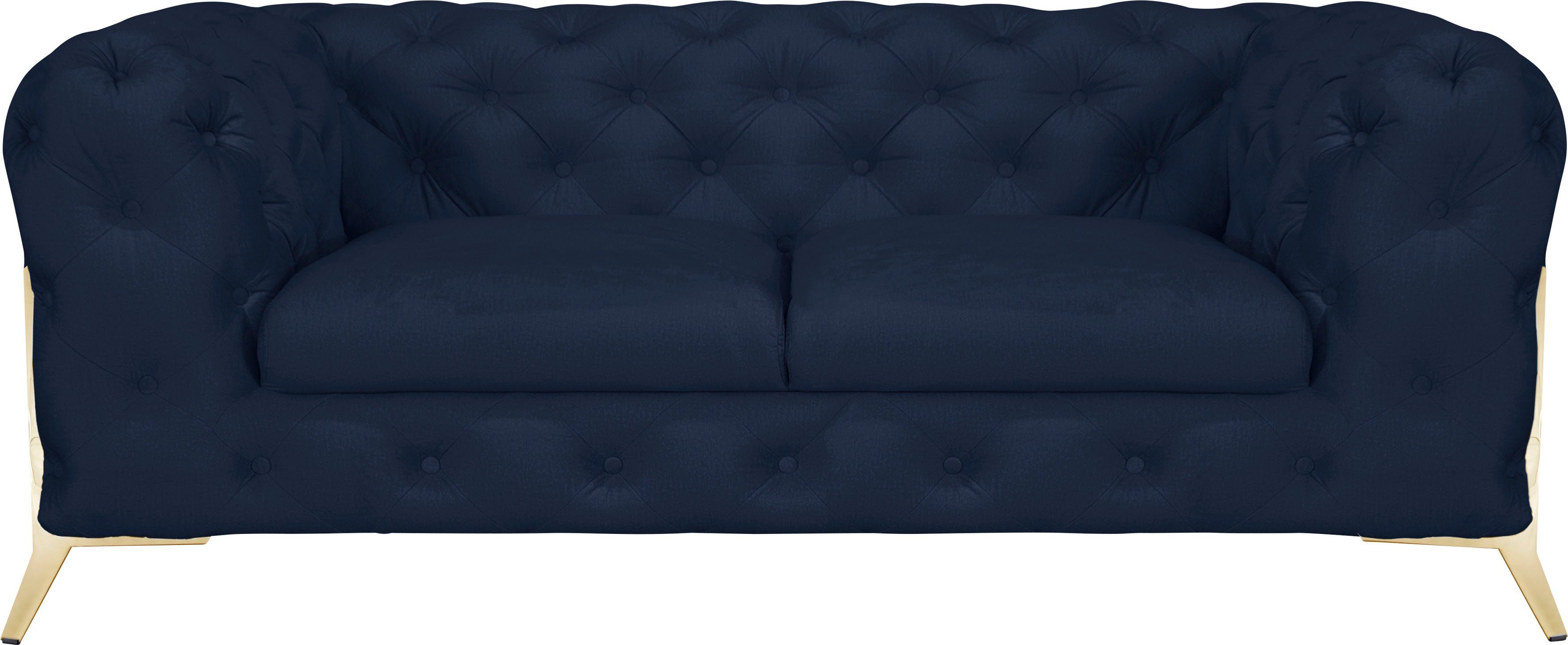 Leonique Chesterfield-Sofa Amaury, aufwändige Knopfheftung, moderne Chesterfield Optik, Fußfarbe wählbar