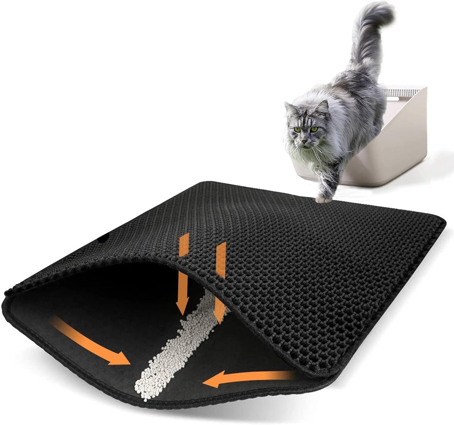 Katzenecktoilette Katzenklo Matte, Vorleger für Katzentoilette, Katzenstreumatte