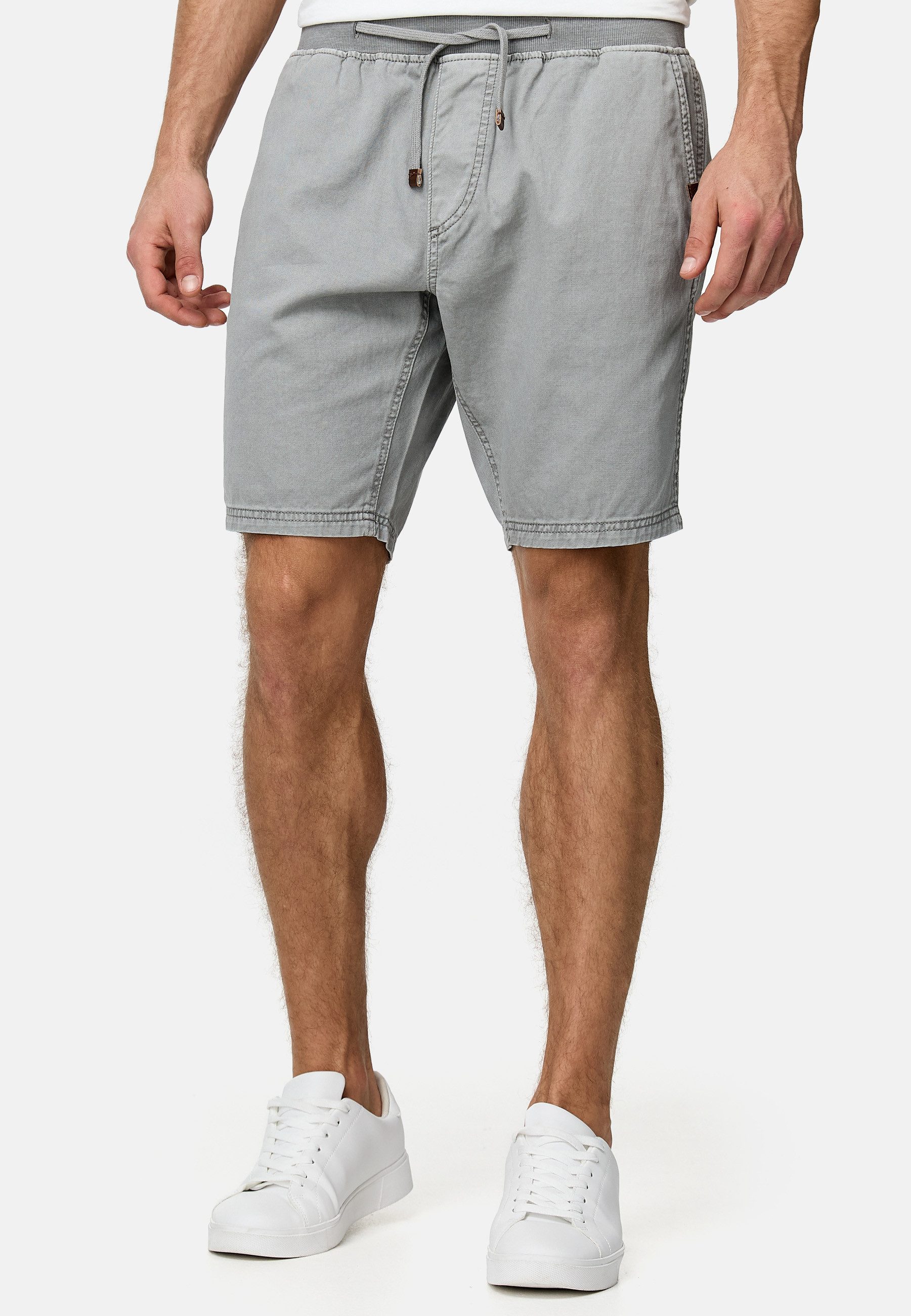 INDICODE Chinoshorts Herren Carver Chino Shorts Herrenshorts mit elastischem Bund und Kordelzug