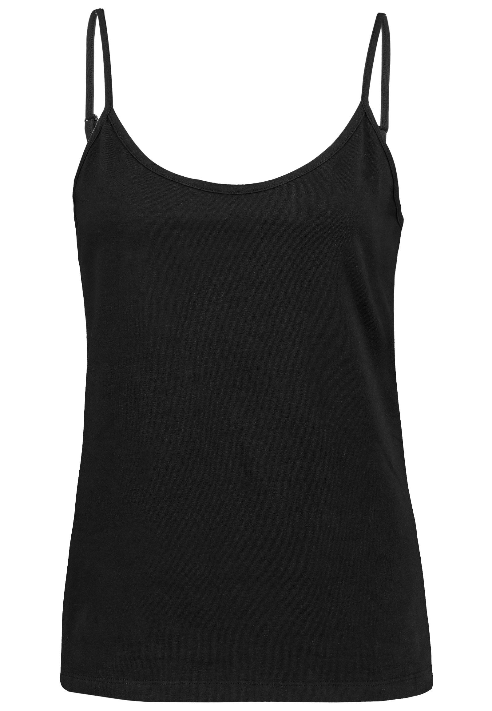 SUBLEVEL Shirttop Spaghettiträger-, einfarbig, Baumwolle, 4er-Pack (4-tlg) Strap-Top 4er-Pack