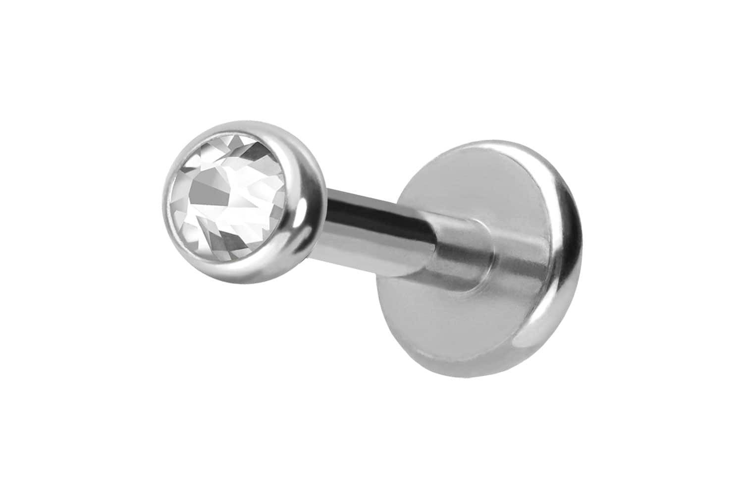 PIERCINGLINE Piercing-Set Titan Labret mit Push Fit KRISTALL (Labrets, 1-tl günstig online kaufen