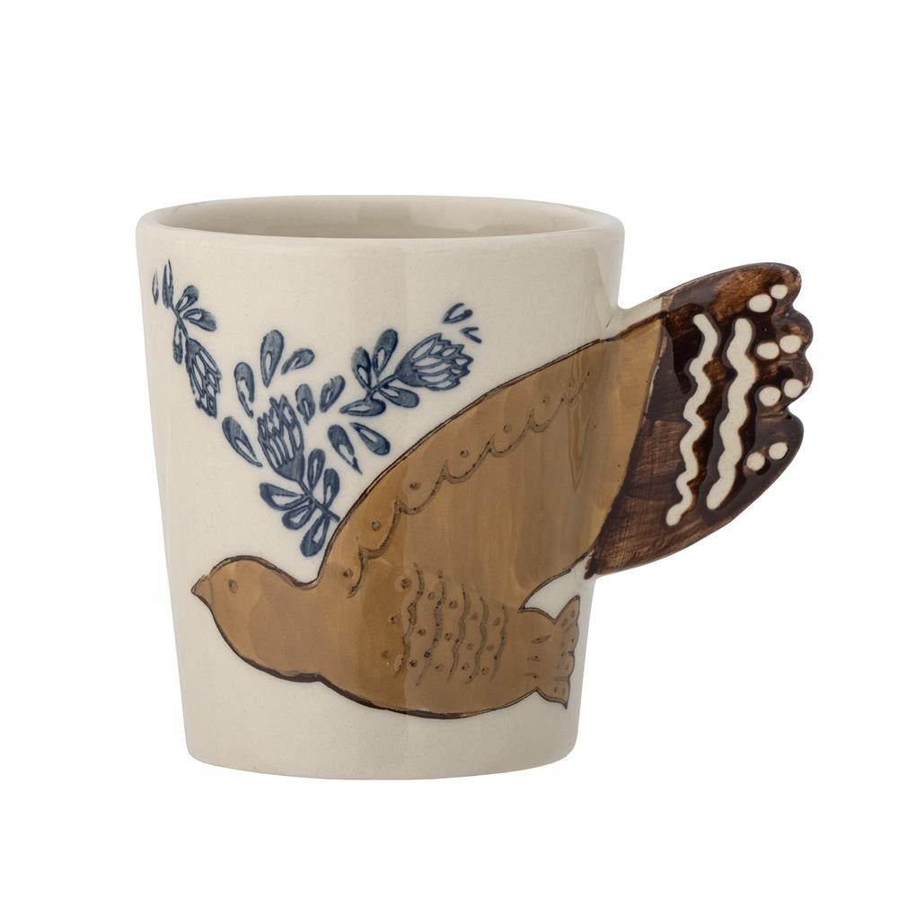 Bloomingville Tasse Hezha Tasse aus Steingut natur, Höhe 9cm