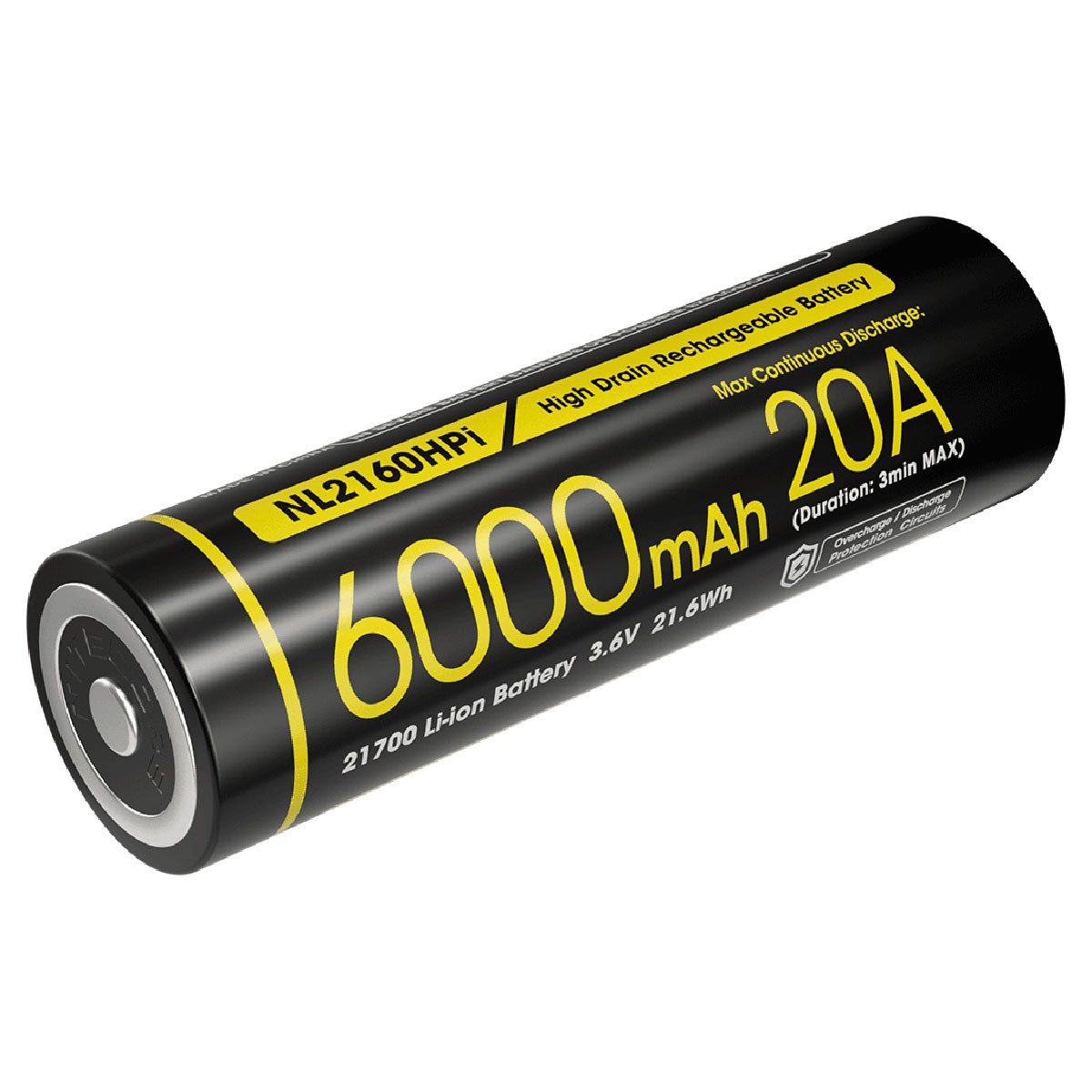 Nitecore NL2160HPi 21700 - Li-Ion Akku 6000mAH Max. 20A Akku