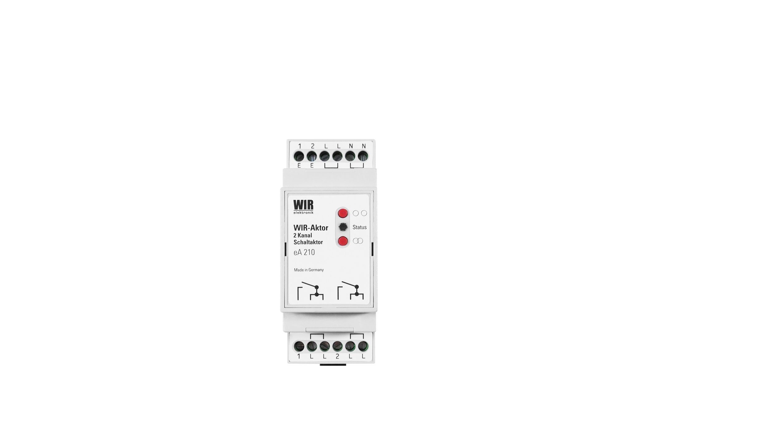 WIR elektronik Funkfernsteuerung WIR Aktor für Rohrmotor eA210 Hutschiene