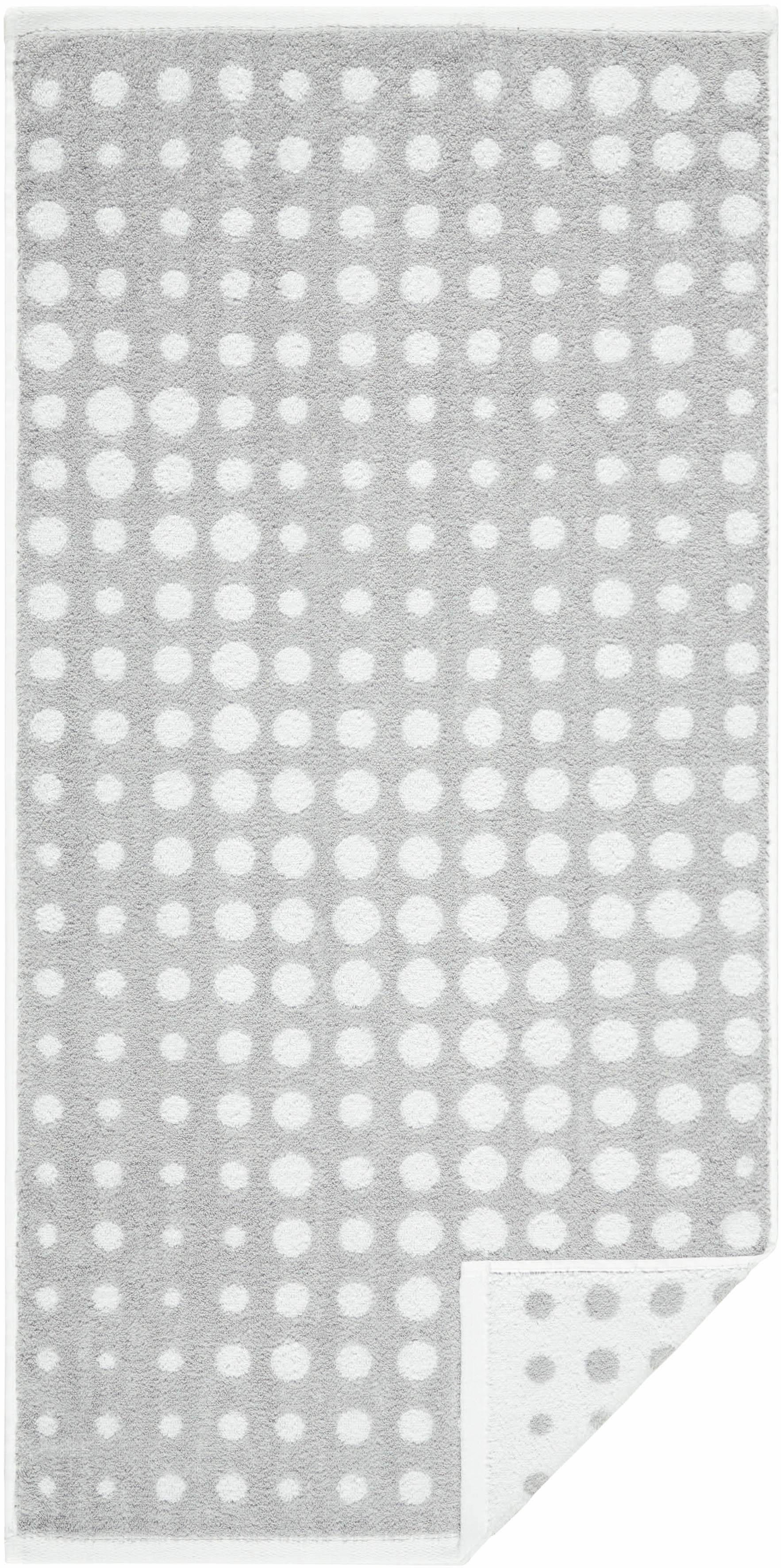 DOT, Punkten, grau mit Egeria Double reine Face Walkfrottee Baumwolle Handtuch (1-St),