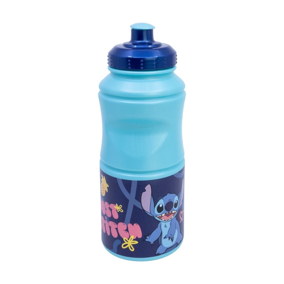 Disney Trinkflasche Stitch Kinder Wasserflasche 380 ml ergonomische Sportflasche Alltag