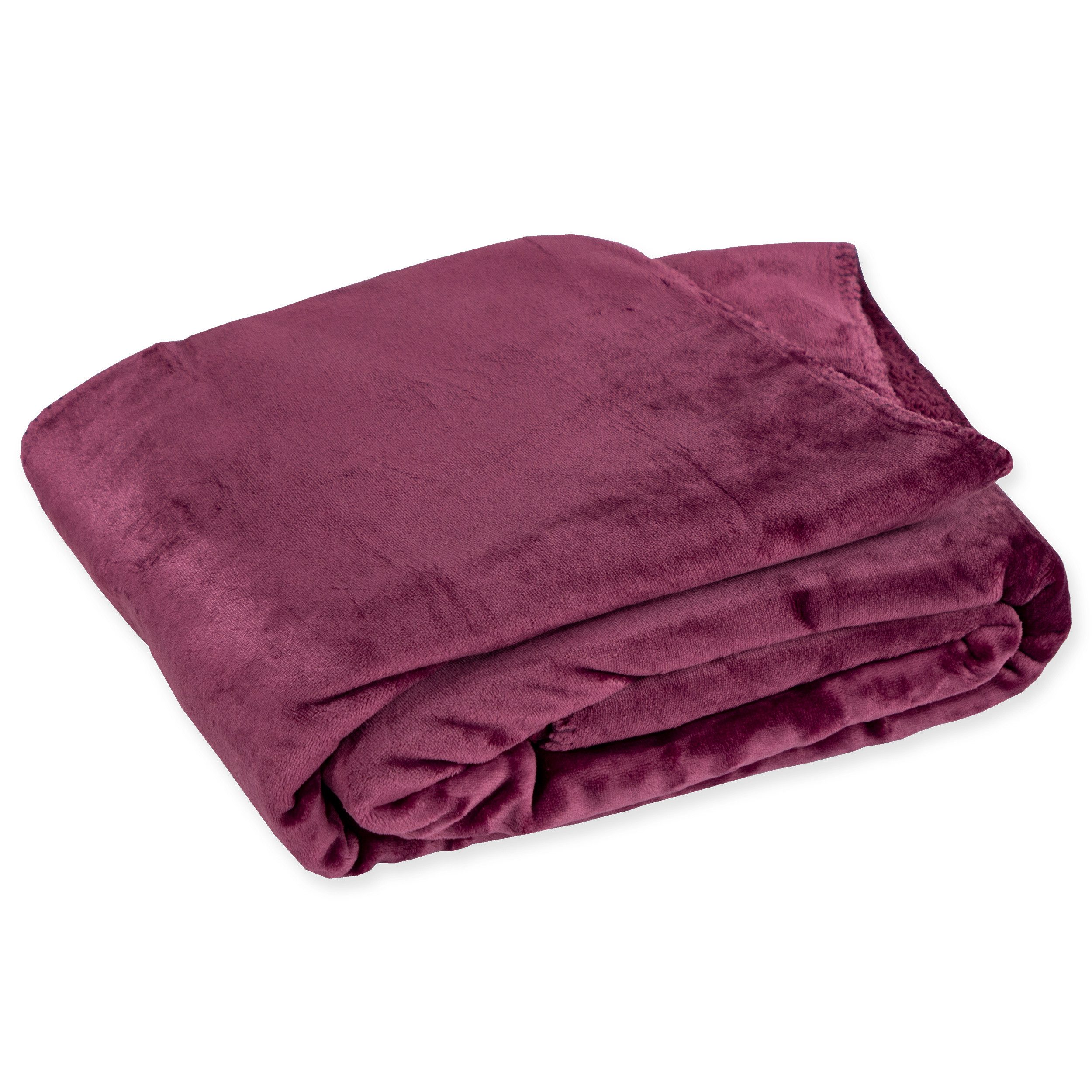 Wohndecke Flanell und Sherpa, KiNZLER, Oberseite günstig online kaufen