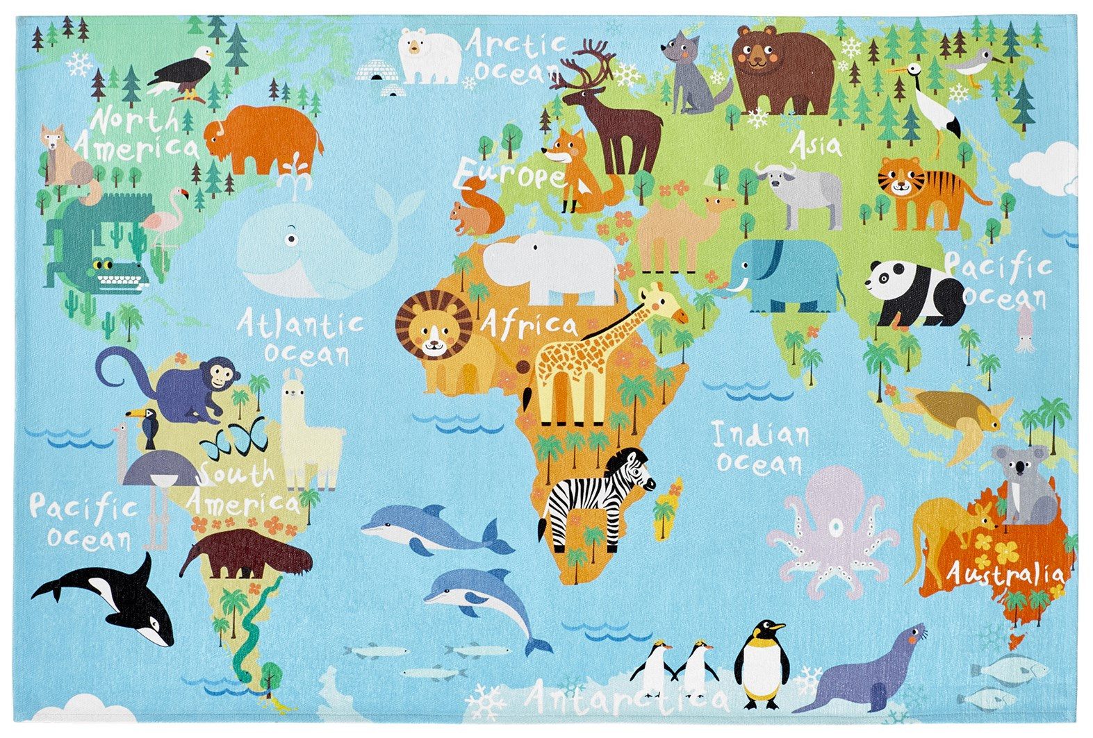 Kayoom Kinderteppich Sympathy Kids 243, rechteckig, Höhe: 5 mm, Kurzflor, Modernes Muster, Fußbodenheizungsgeeignet