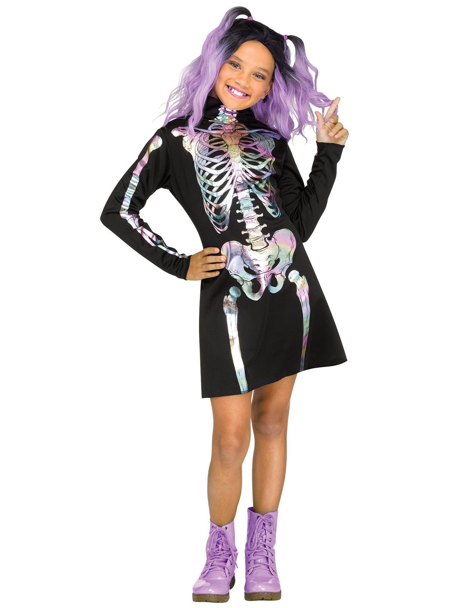 Kostüm Skelettkleid - Halloween Kostüm Kinder Mädchen