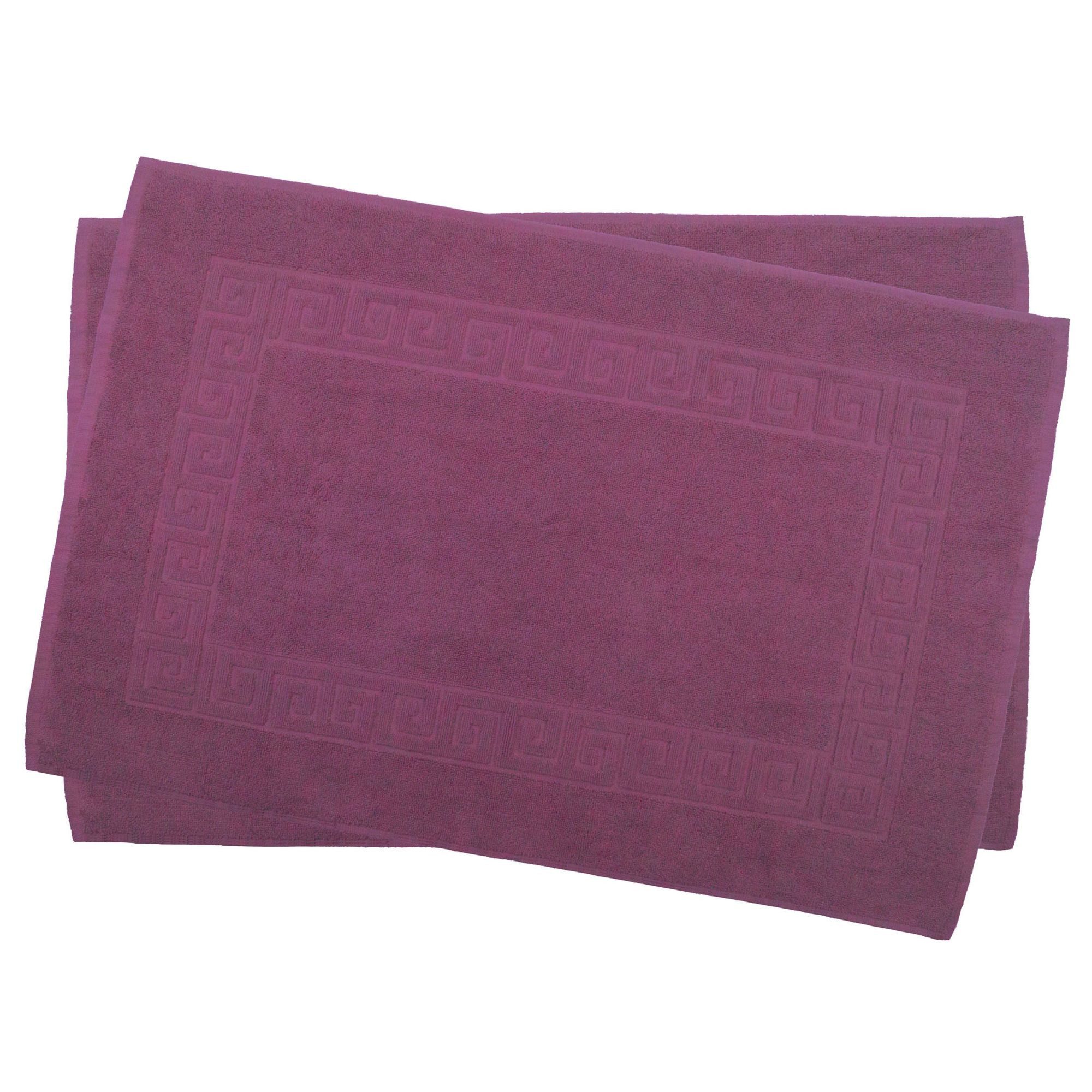 Julie Julsen Badematte 2-Badematte-Lila-50 x 40 cm, Baumwolle, Spiral