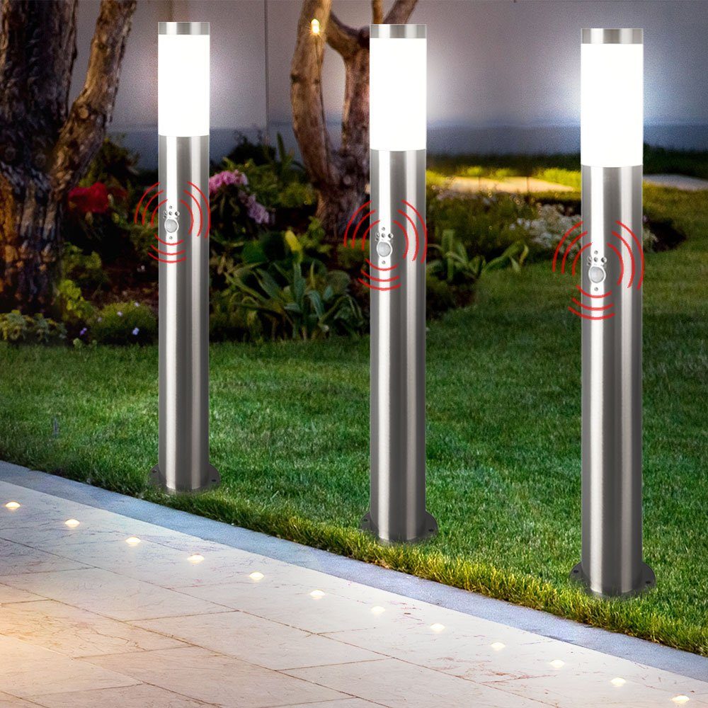etc-shop LED Warmweiß, Erdspieß Wegeleuchte Leuchtmittel Gartenleuchte Außen-Stehlampe, inklusive, Bewegungsmelder mit