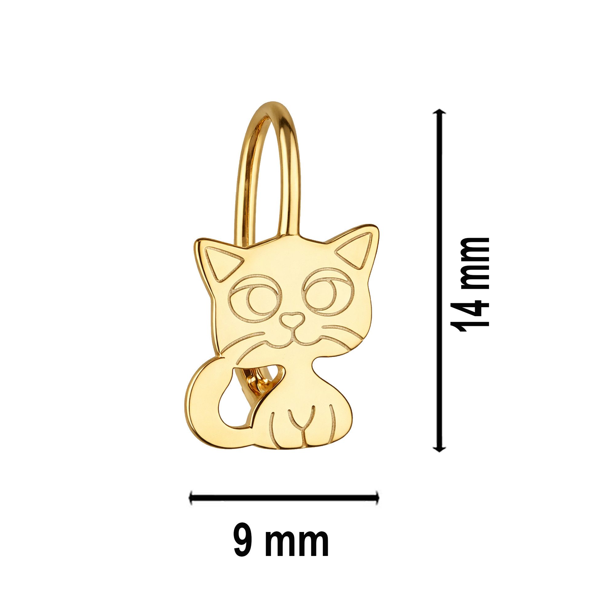 Limana Paar Creolen Ohrringe Mädchen Kinder 925 Silber Brisur Ohrhänger Katze Geschenk (Schmuck inkl. Dose für Geburtstag), Ostern Weihnachten Schulanfang Nikol – Bild 4 von 5