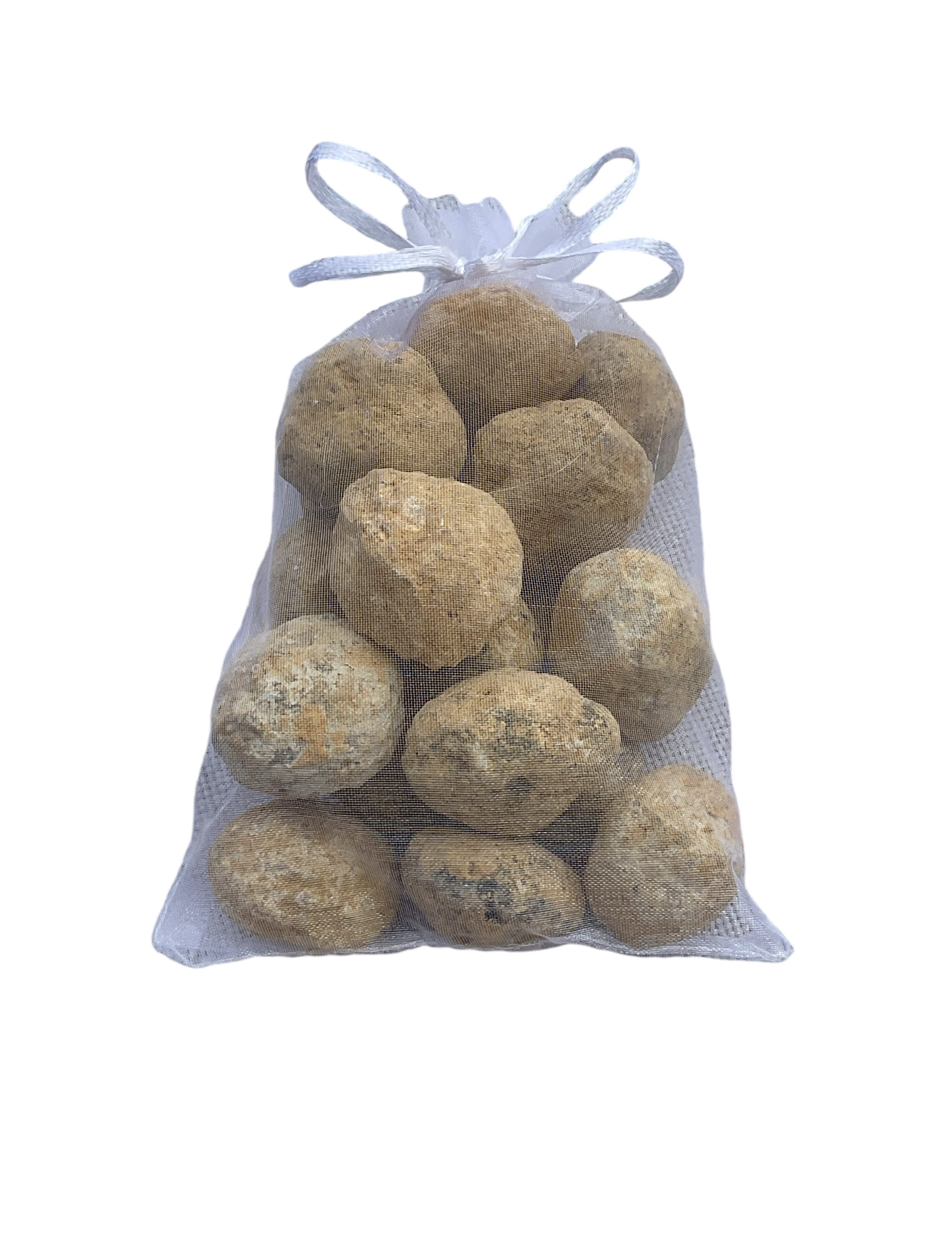 Steinfixx® Mineralstein Quarz Minigeoden Set zum selber aufbrechen 20 Stück 1-2cm, (herrlicher Partyspass, 1-St., Glücksgeoden), Verpackt in Säckchen mit Anleit – Bild 4 von 5