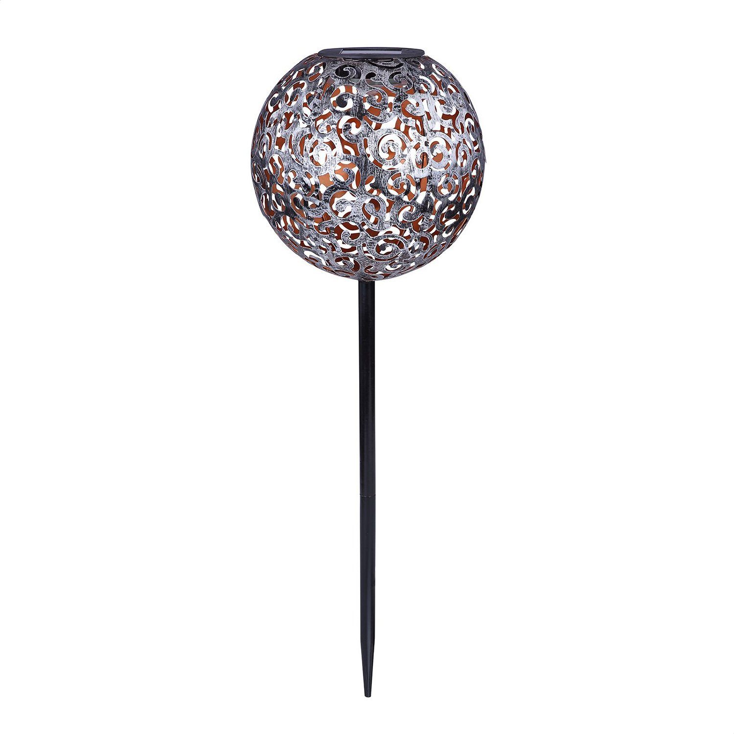 bmf-versand LED Solarleuchte Solarleuchte Garten Außen Solarlampe Kugel 19 cm Außenlampe Solar, Kugelleuchte, Kugellampe stehend, LED fest integriert, Warmweiß, Außenleuchte