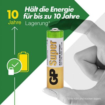 GP Batteries 16 Stück (8+8) AA Mignon Super Alkaline, 1,5V Batterie, (1,5 V, 16 St)