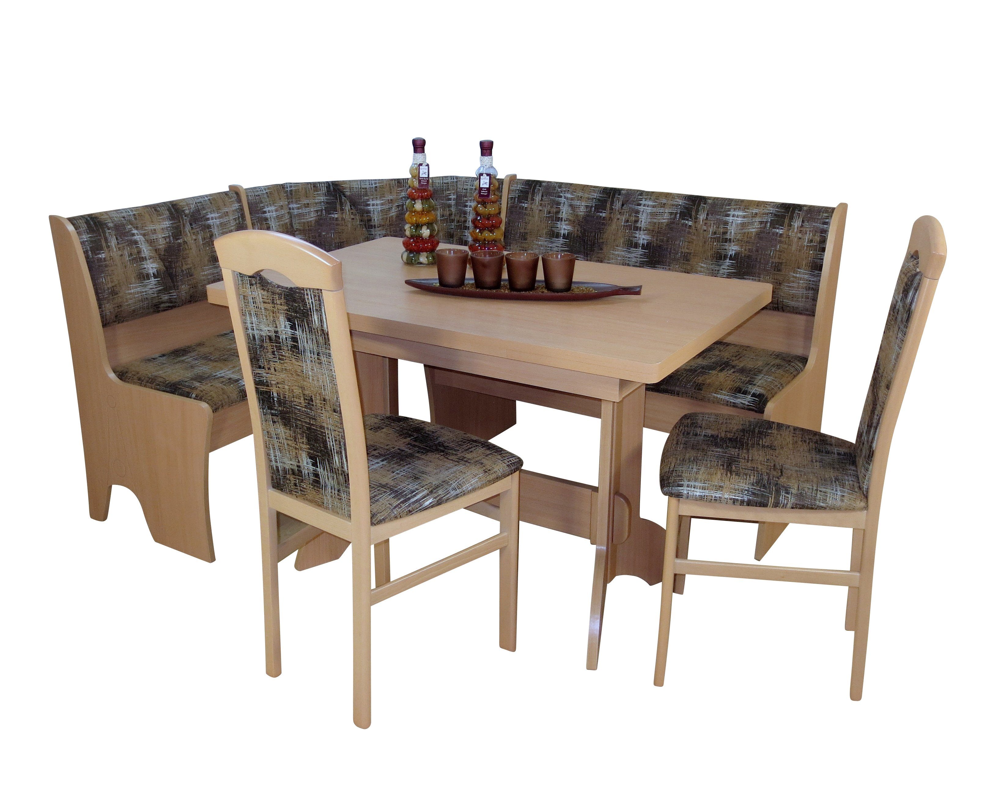 moebel-direkt-online Eckbankgruppe Nala 1, (4tlg. Eckbankgruppe), Esstisch mit Auszugsfunktion