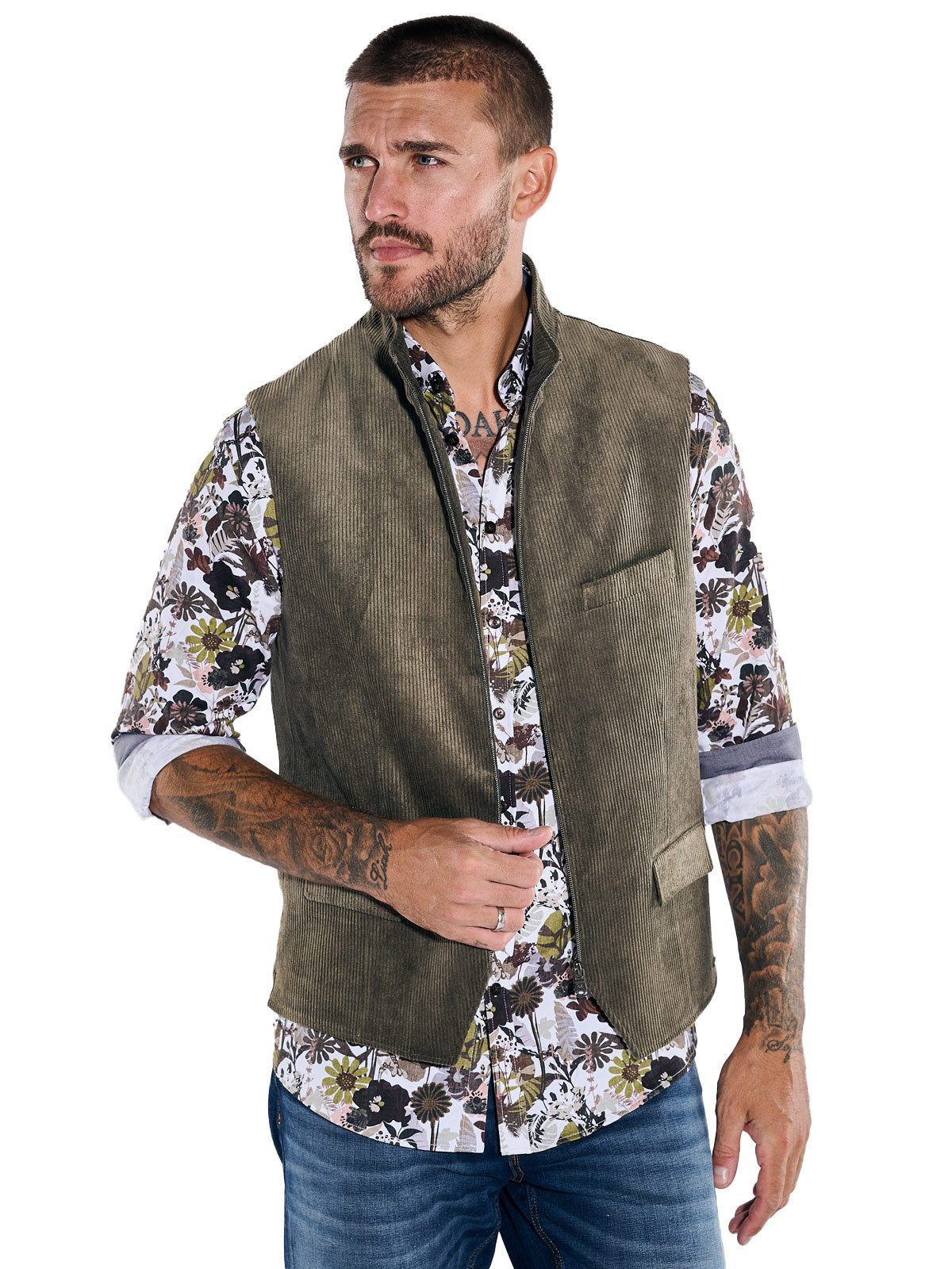 Anzugweste emilio adani Herren Sakko-Weste slim fit, Hellbraun