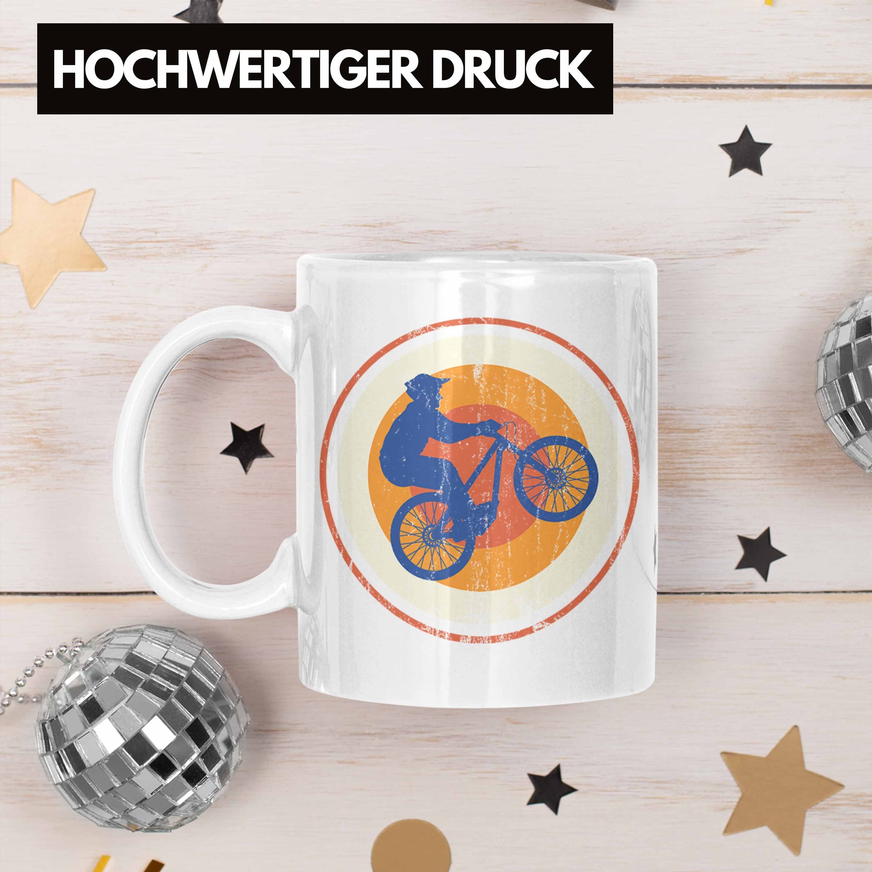 Geschenkidee Moutainbike Männer Trendation - ler Kinder Mountainbiker Accessories Grafik Geschenk Tasse Kaffeetasse Weiss Trendation MTB Tasse