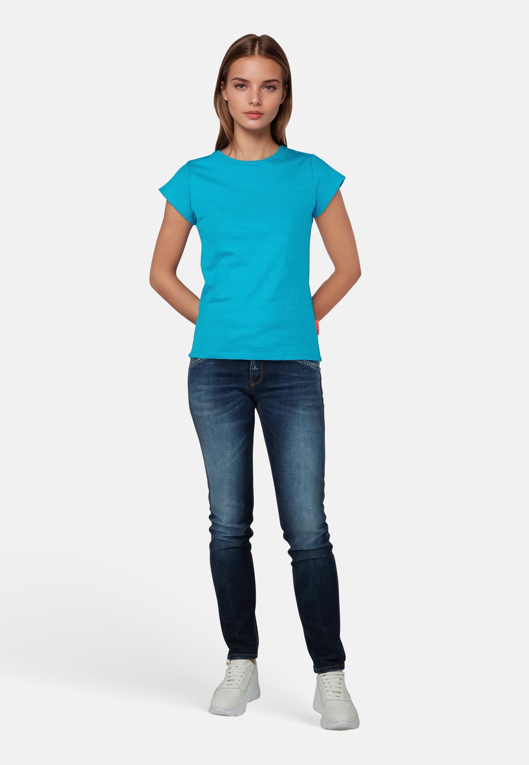 T-Shirt TELTE - UNI Damen Relaxed-Fit, Slim-Fit