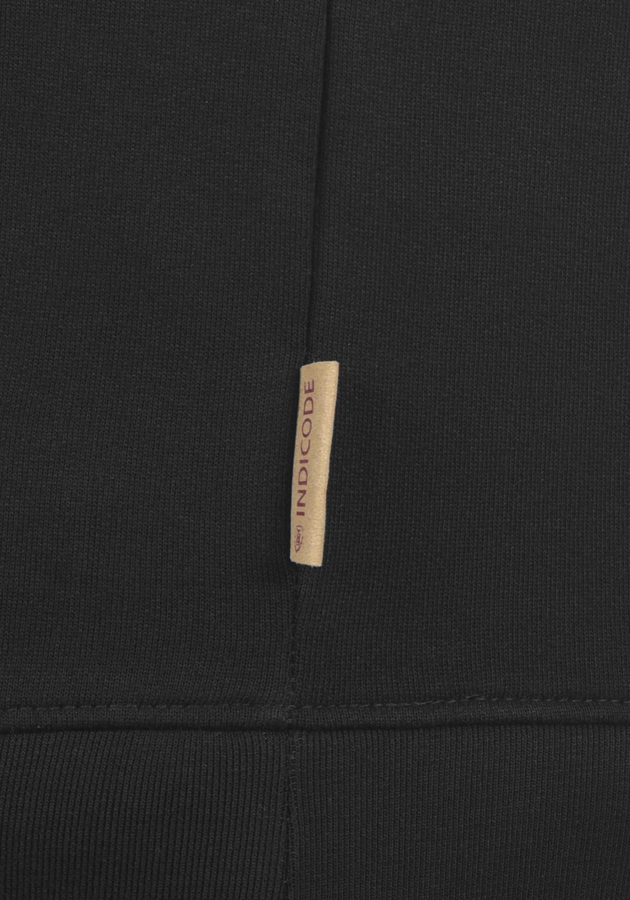 Kapuzensweatshirt Charcoal Hoodie Black - Indicode Baseball-Look (9992) im IDElliot
