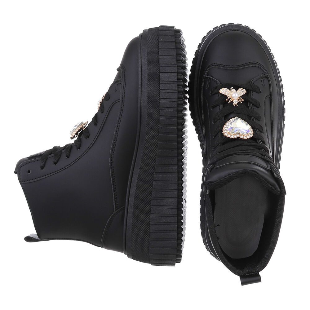 Ital-Design Damen Schnürschuhe Freizeit Schnürstiefelette (87451790) Keilab günstig online kaufen