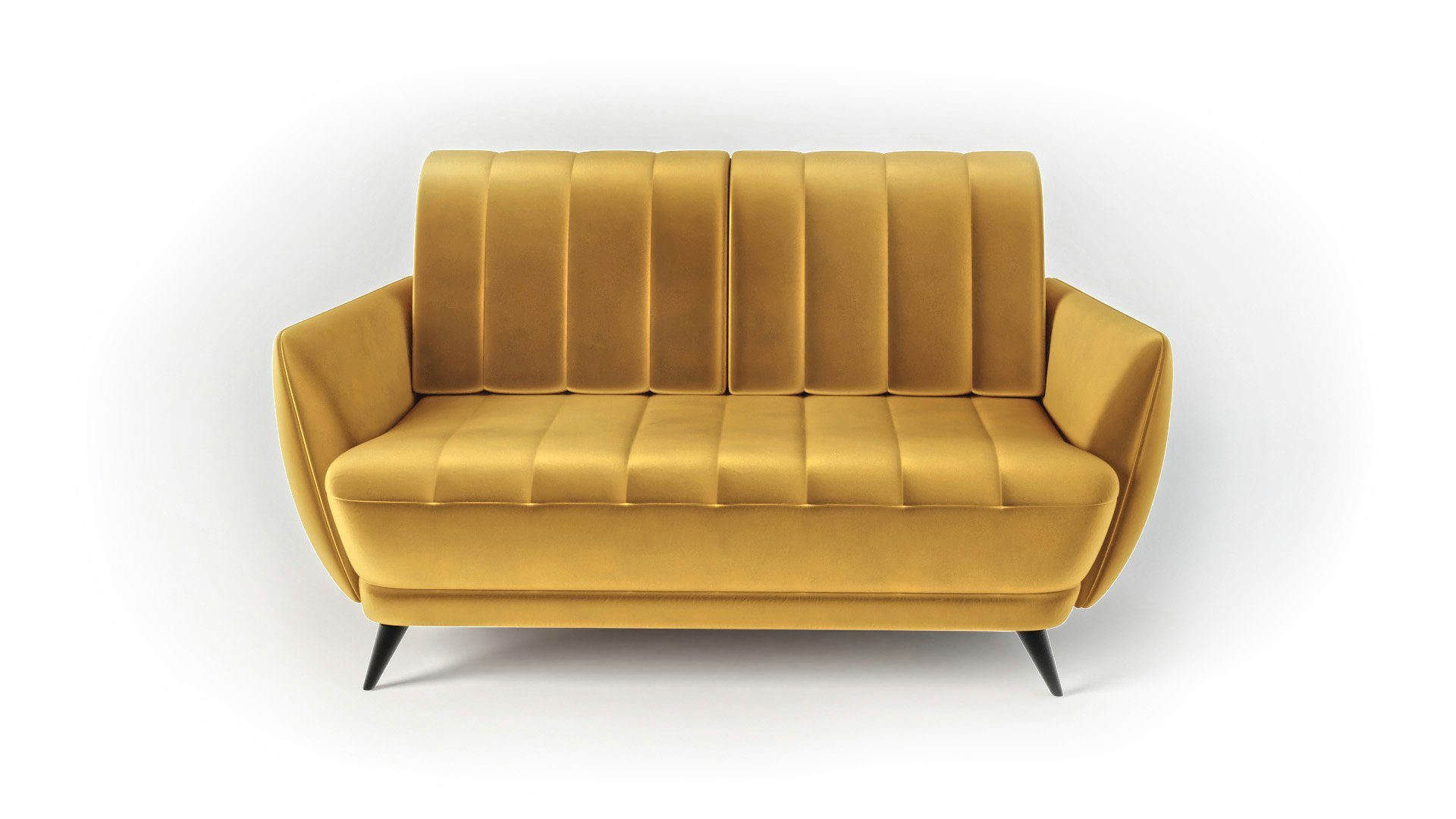 Siblo 2-Sitzer Zweisitziges Elegantes Sofa Rolo 2 - Zweisitzer-Sofa Gelb
