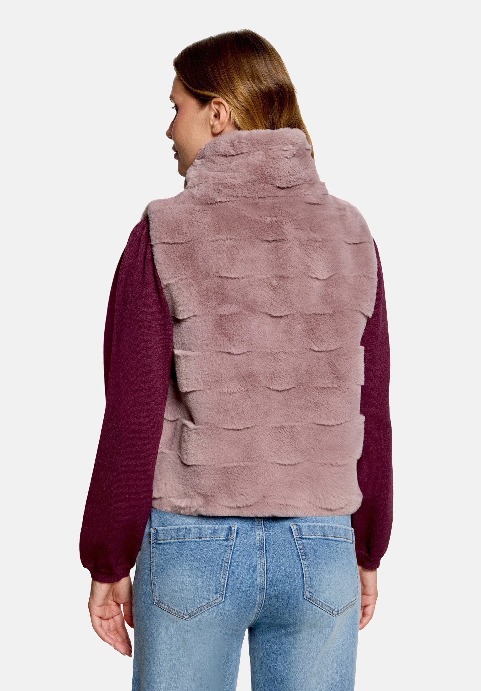 Cartoon Plüschweste Damen mit Eingrifftaschen