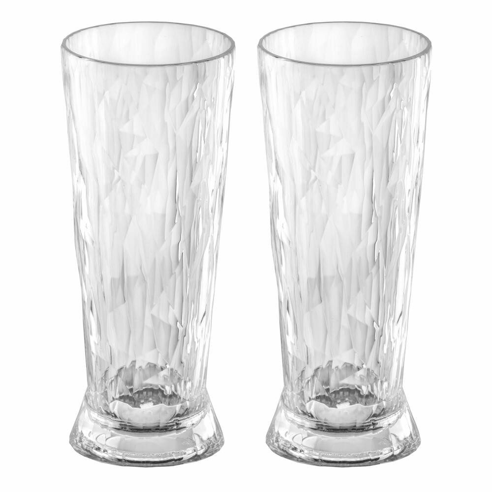 KOZIOL Bierglas Superglas 2er-Set Club No. 10 300 ml, Superglas (Kunststoff), extrem bruchfest