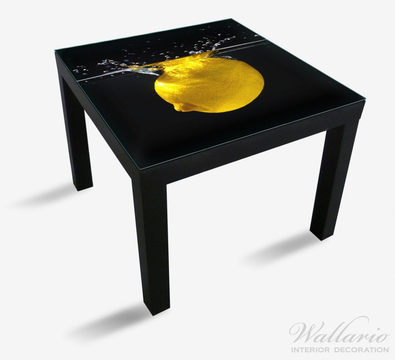 für - Zitrone Wallario St), Ikea Tisch im die (1 geeignet Tischplatte Frisches Wasser Küche für Obst Lack