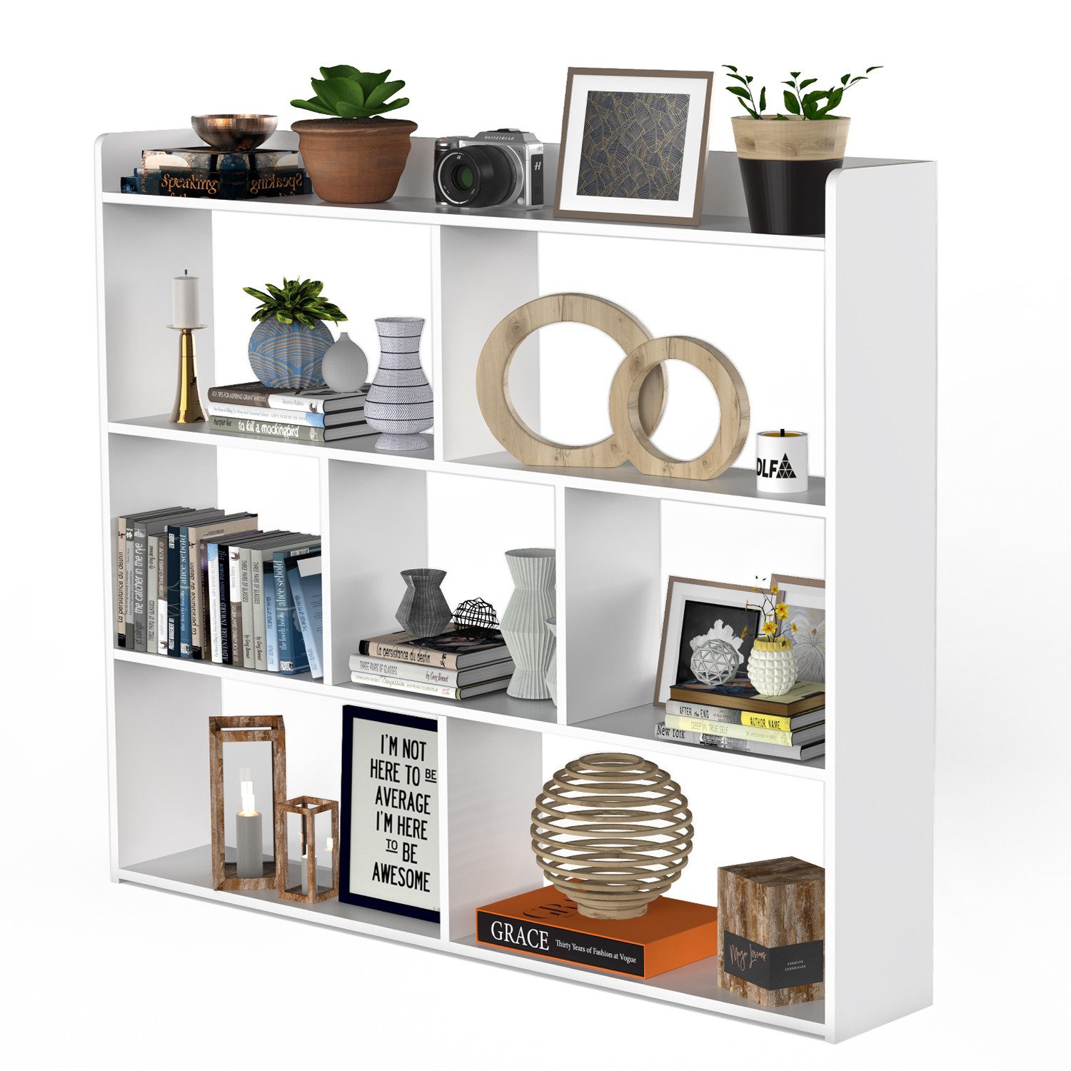 oyajia Bücherregal Raumteiler Regal Bücherschrank Standregal günstig online kaufen