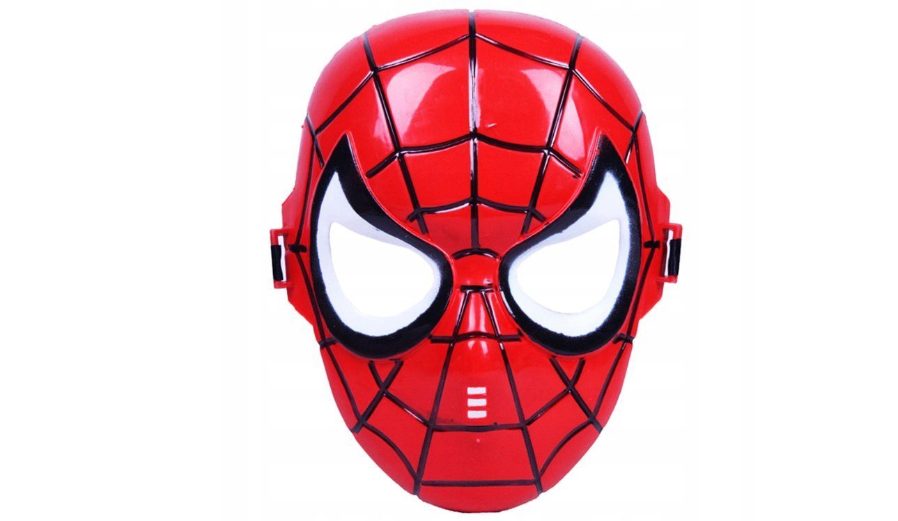 Festivalartikel Verkleidungsmaske Spiderman Kinder-Set: Maske & Handschuh mit Netzwerfer, hochwertig