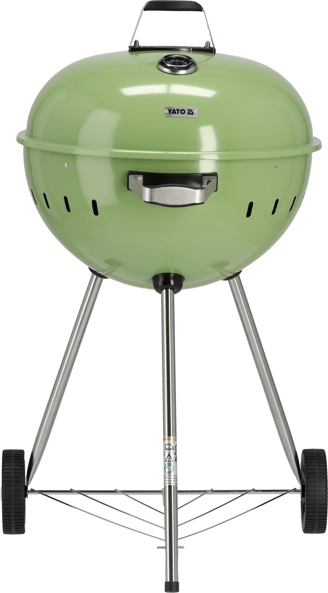 TRIZERATOP Holzkohlegrill Griglia a carbone rotonda, griglia a sfera 54 cm con termometro, verde, Runder Holzkohlegrill, Kugelgrill 54cm mit Thermometer, grün, Runder Holzkohlegrill, Kugelgrill 54cm mit Thermometer, grün