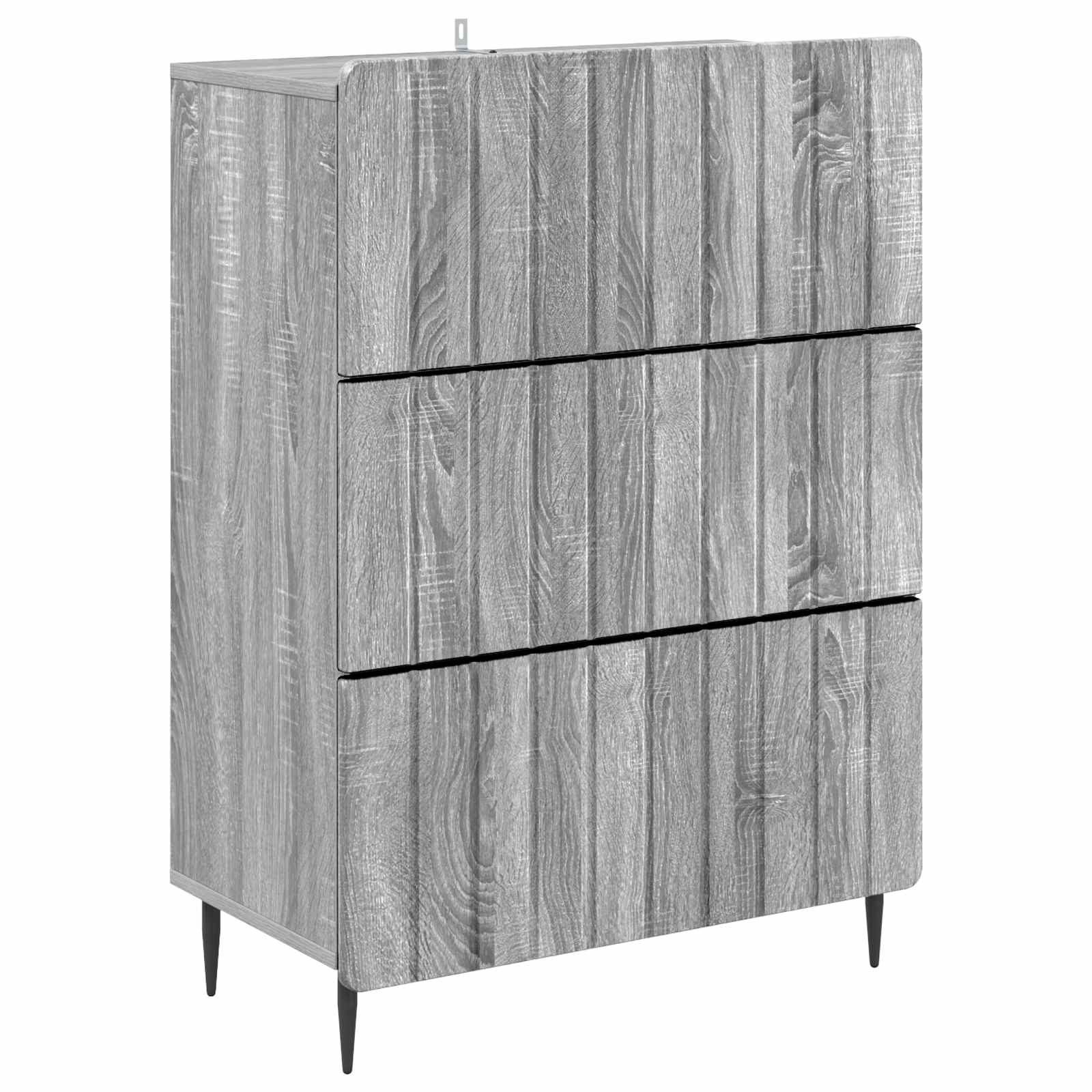 vidaXL Schranksystem Schubladenschrank 66 x 34,5 x 92 cm Holzwerkstoff Sonoma-Grau (1-St)