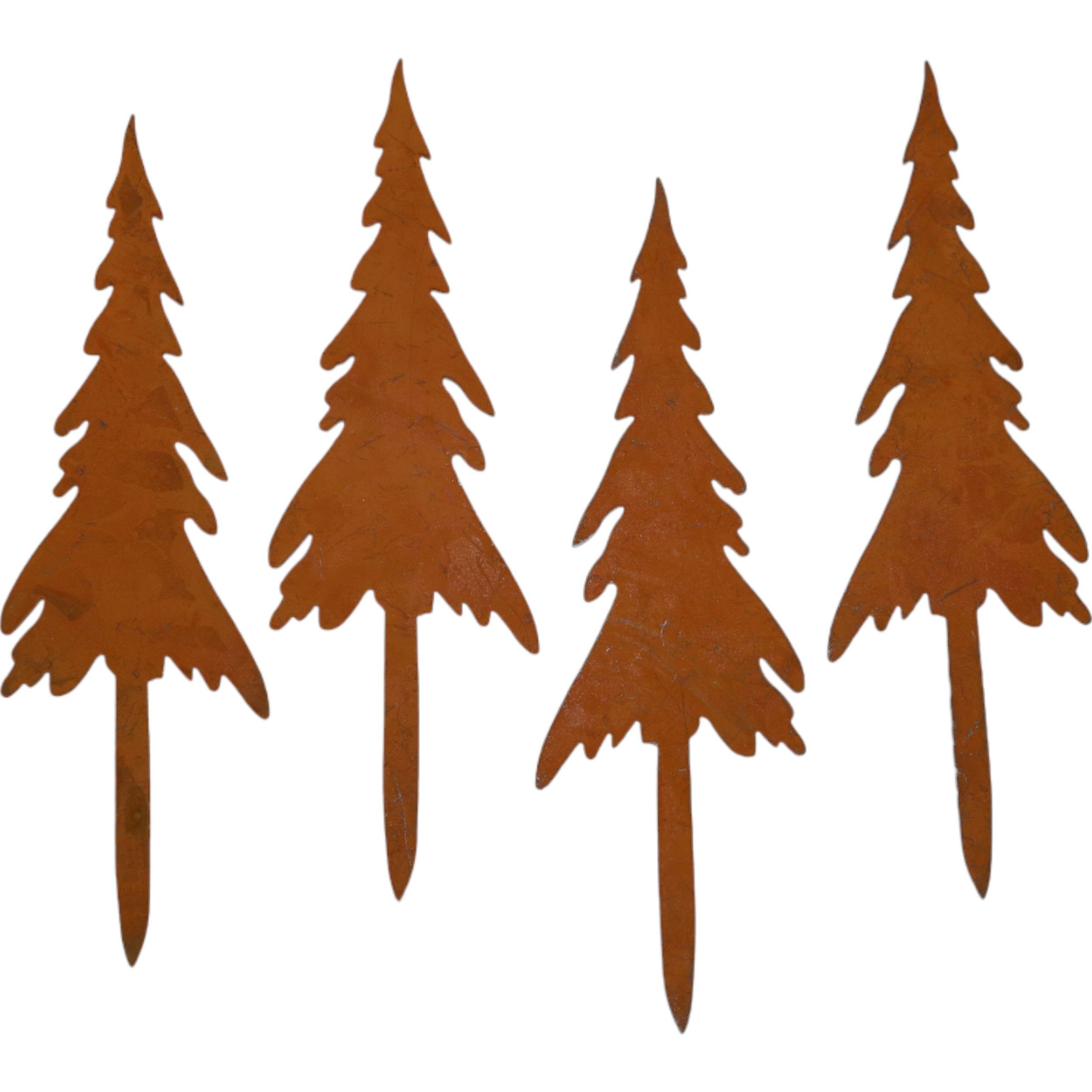 DekoTown Weihnachtsfigur Rostiger Tannenbaum Stecker Blumenkasten