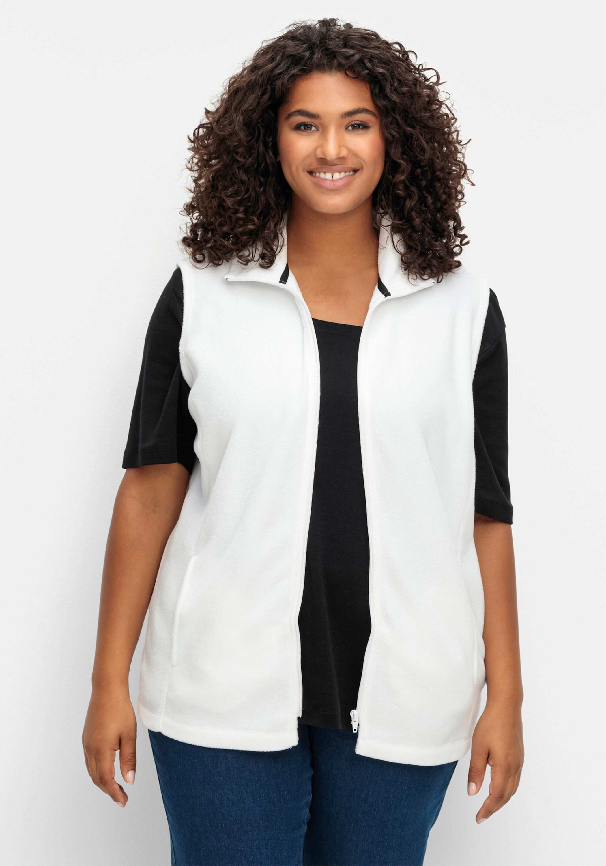 Sieh an! Fleeceweste Fleece-Weste Länge ca. 70 cm