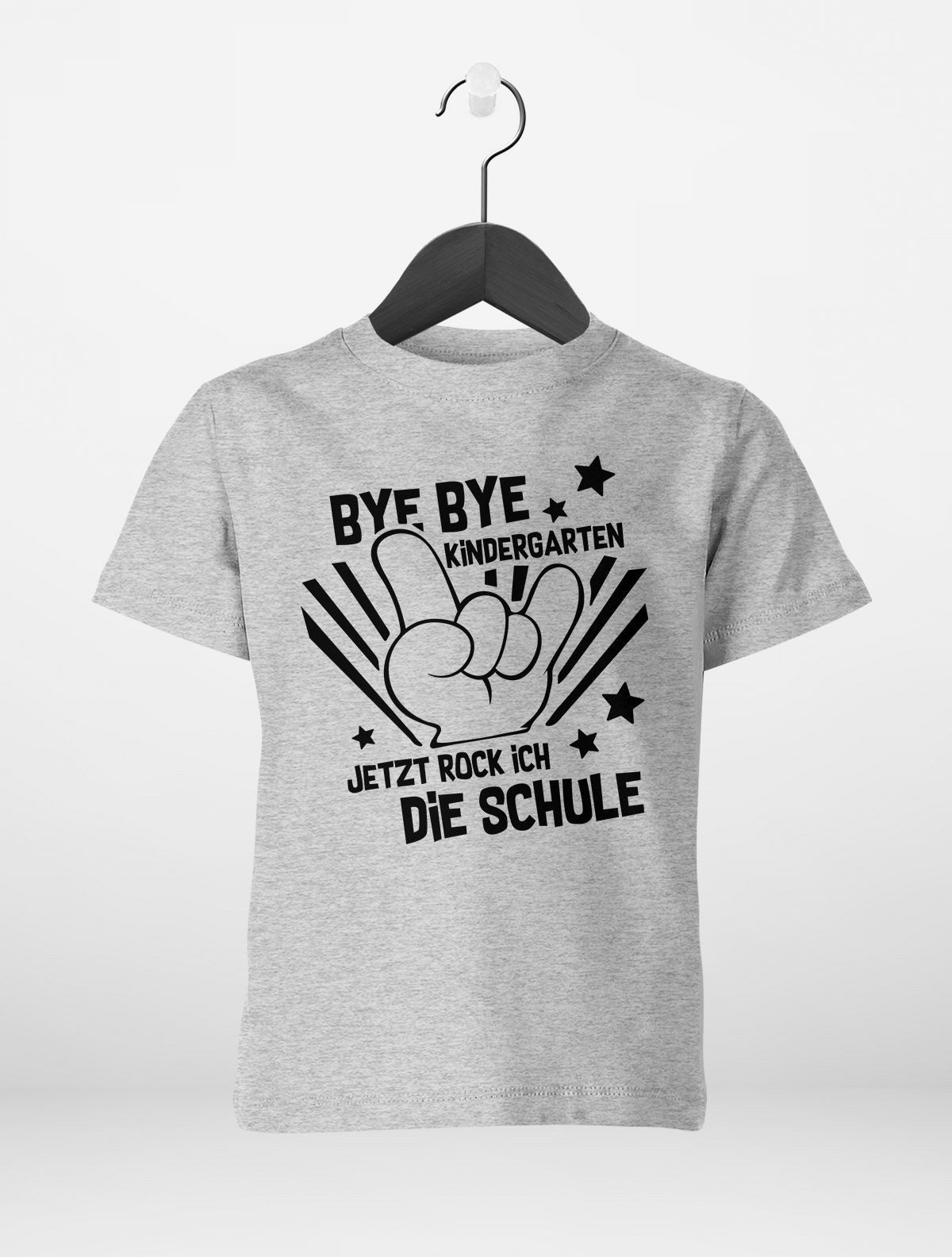 Print-Shirt Kinder T-Shirt Jungen Bye Bye Kindergarten Abschied Geschenk zur