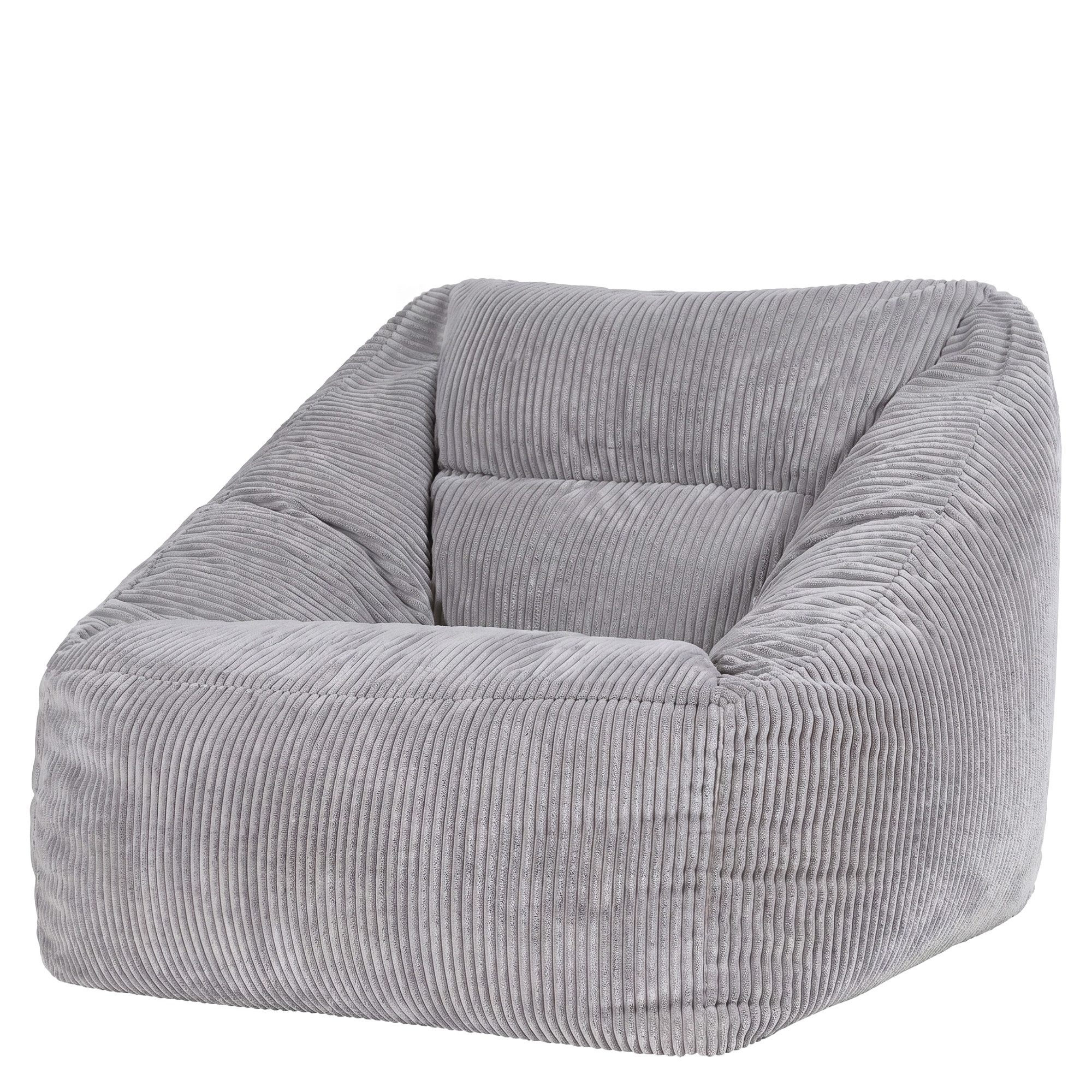 icon Sitzsack Riesen Sessel aus Cord Flauschig „Natalia", Sitzsack XXL, Made in Germany, für Erwachsene & Kinder, für Wohnzimmer